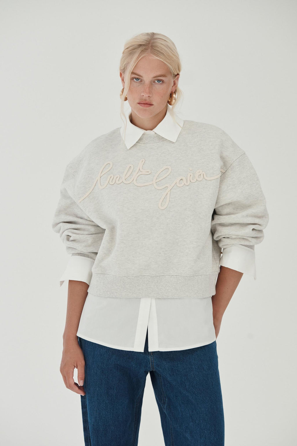 CARINNA SWEATSHIRT - LIGHT GREY