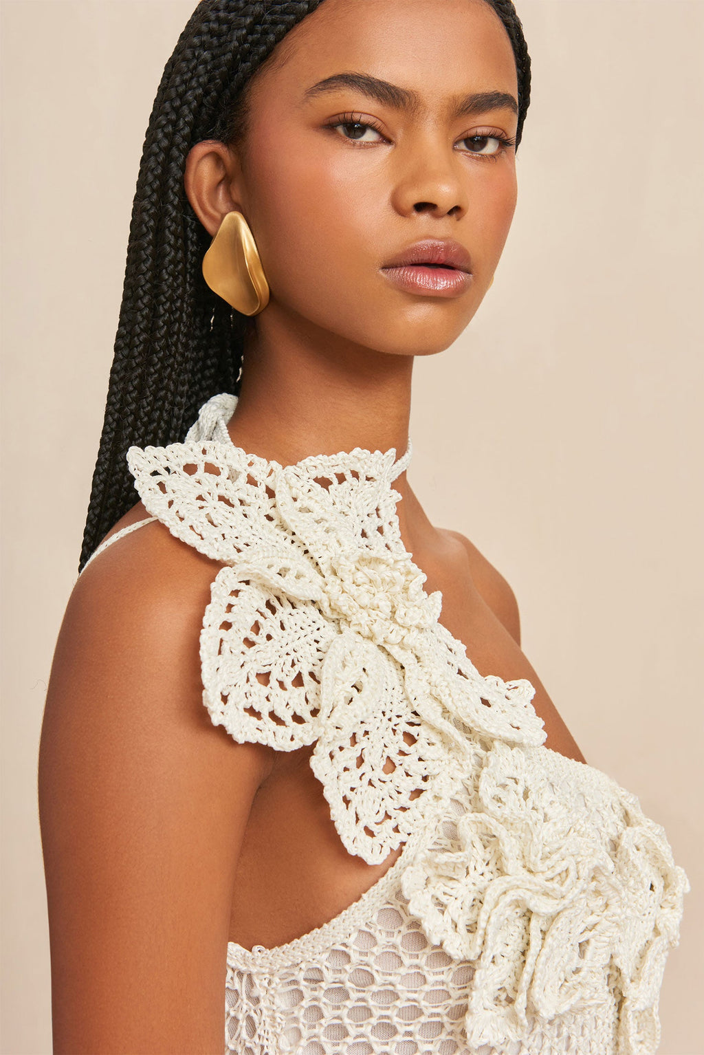 KENDRIA CROCHET DRESS - OFF WHITE