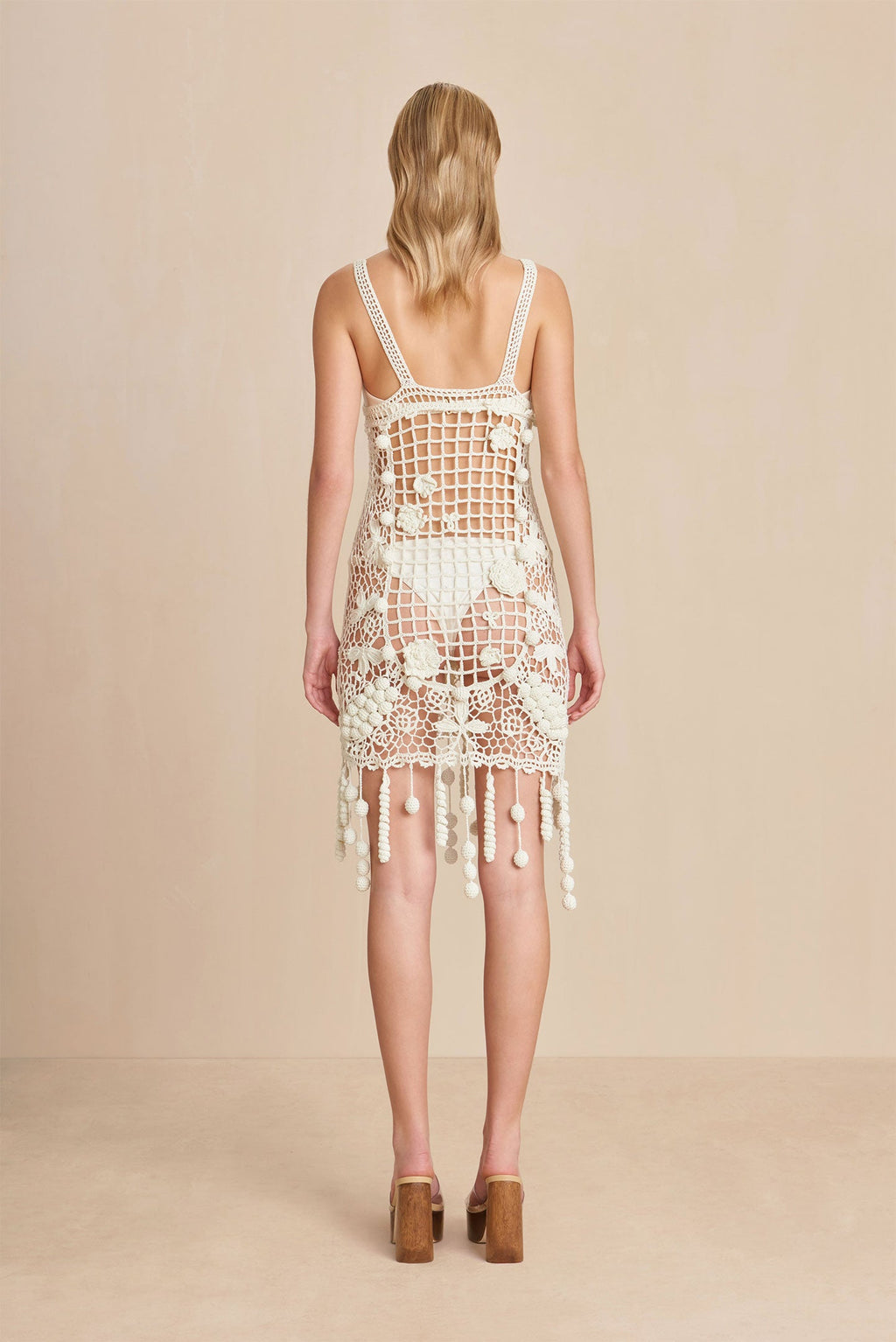 ELAINA CROCHET DRESS - OFF WHITE