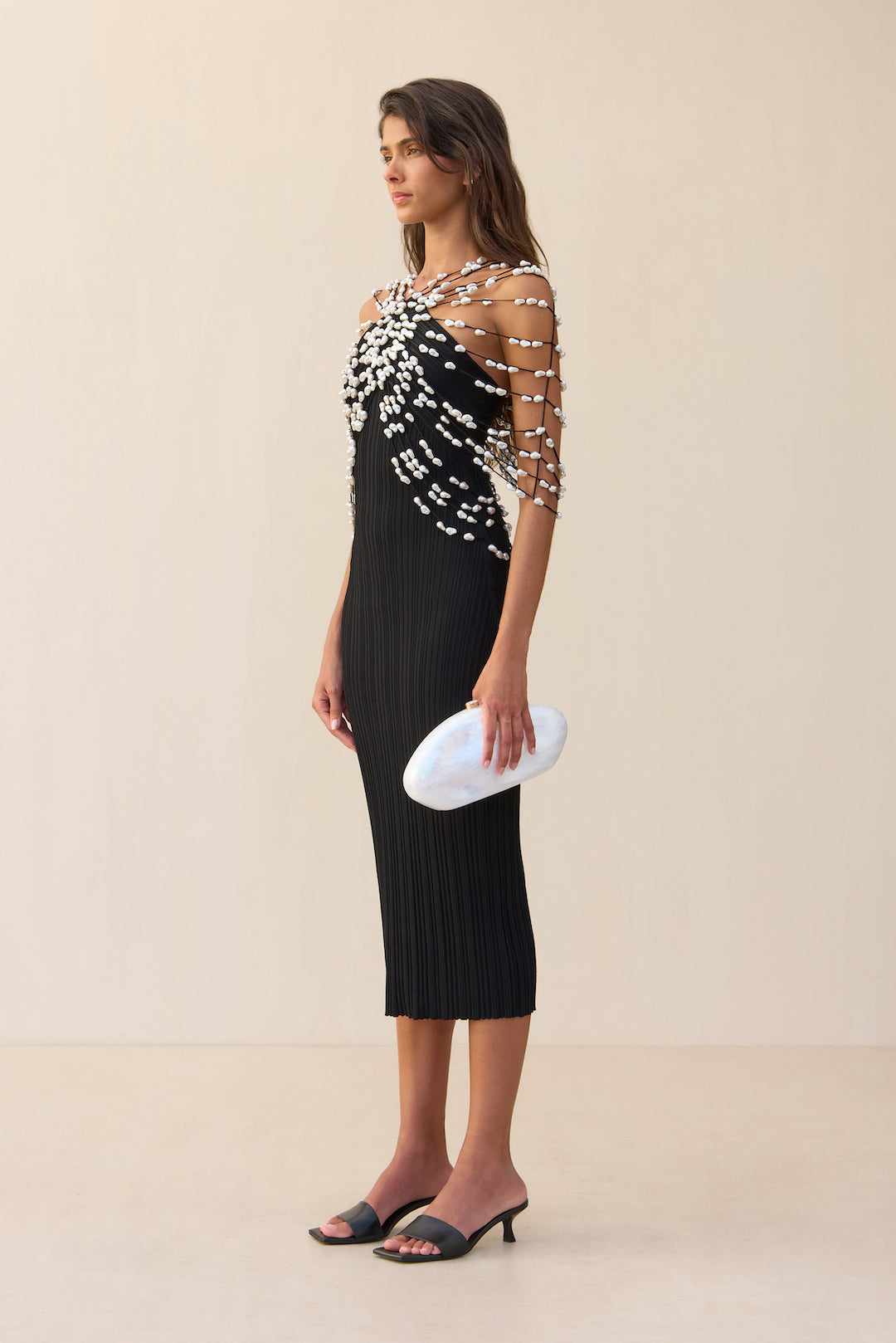 CECELIA KNIT DRESS - BLACK