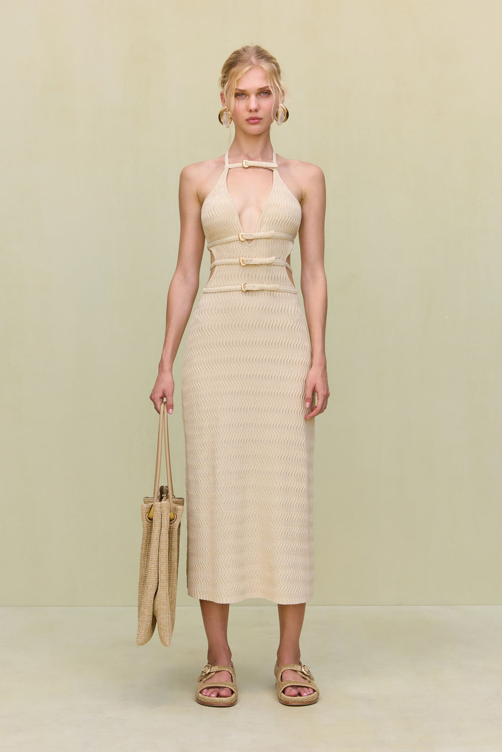 EVALEIGH KNIT DRESS - BEACH