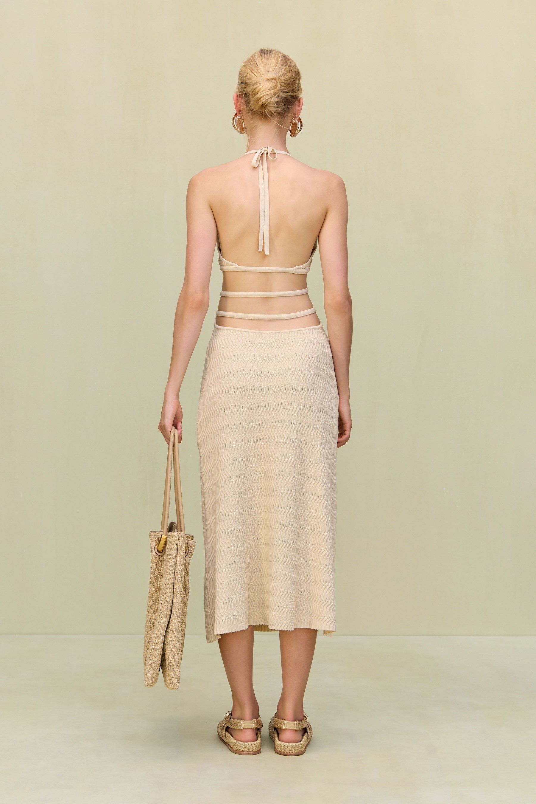 EVALEIGH KNIT DRESS - BEACH