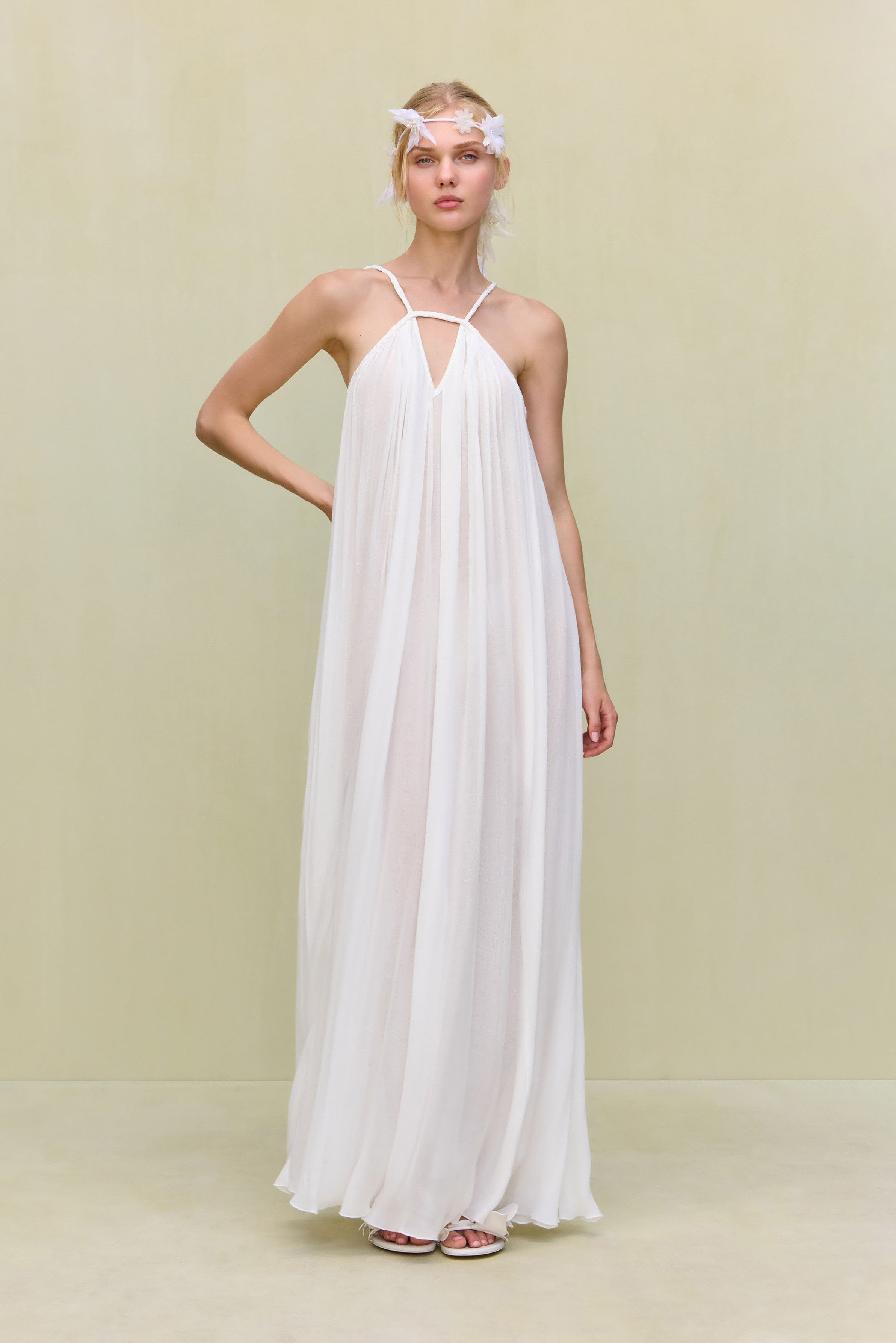 LORETTA COVER UP DRESS - OFF WHITE