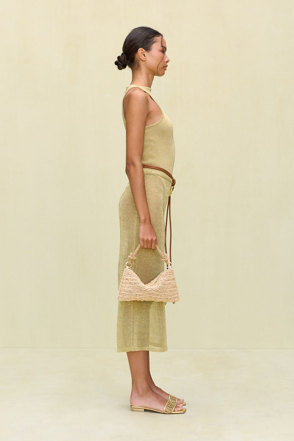 ANURA KNIT SKIRT - GOLD