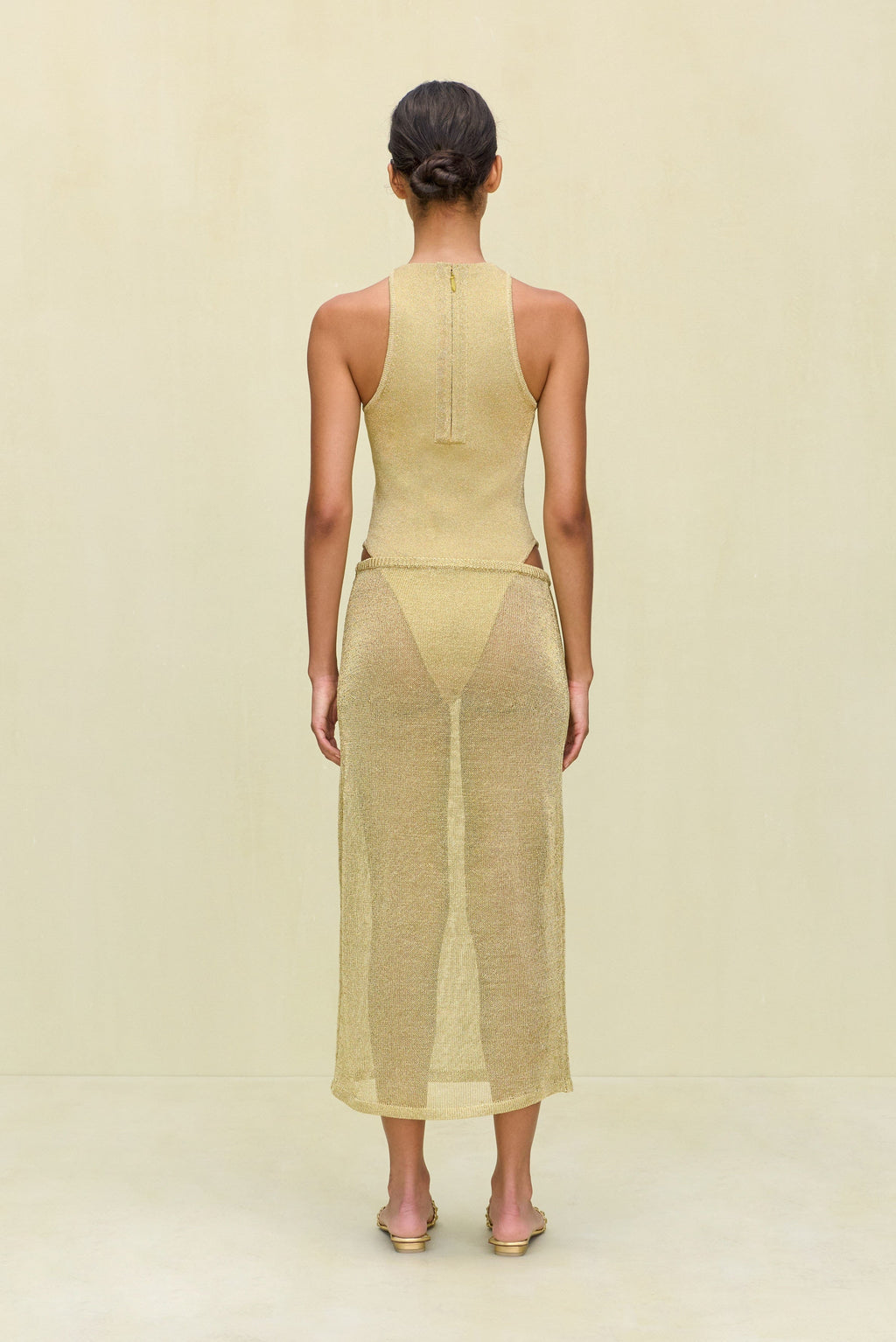 CASSIUS KNIT BODYSUIT - GOLD