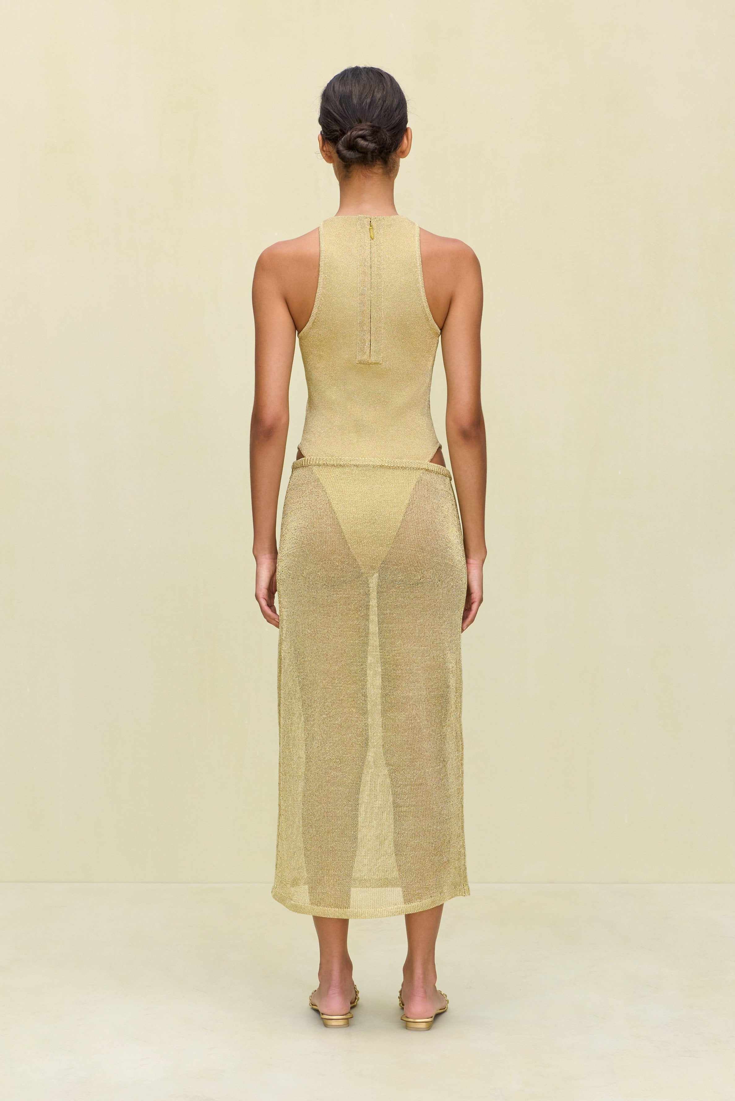 CASSIUS KNIT BODYSUIT - GOLD