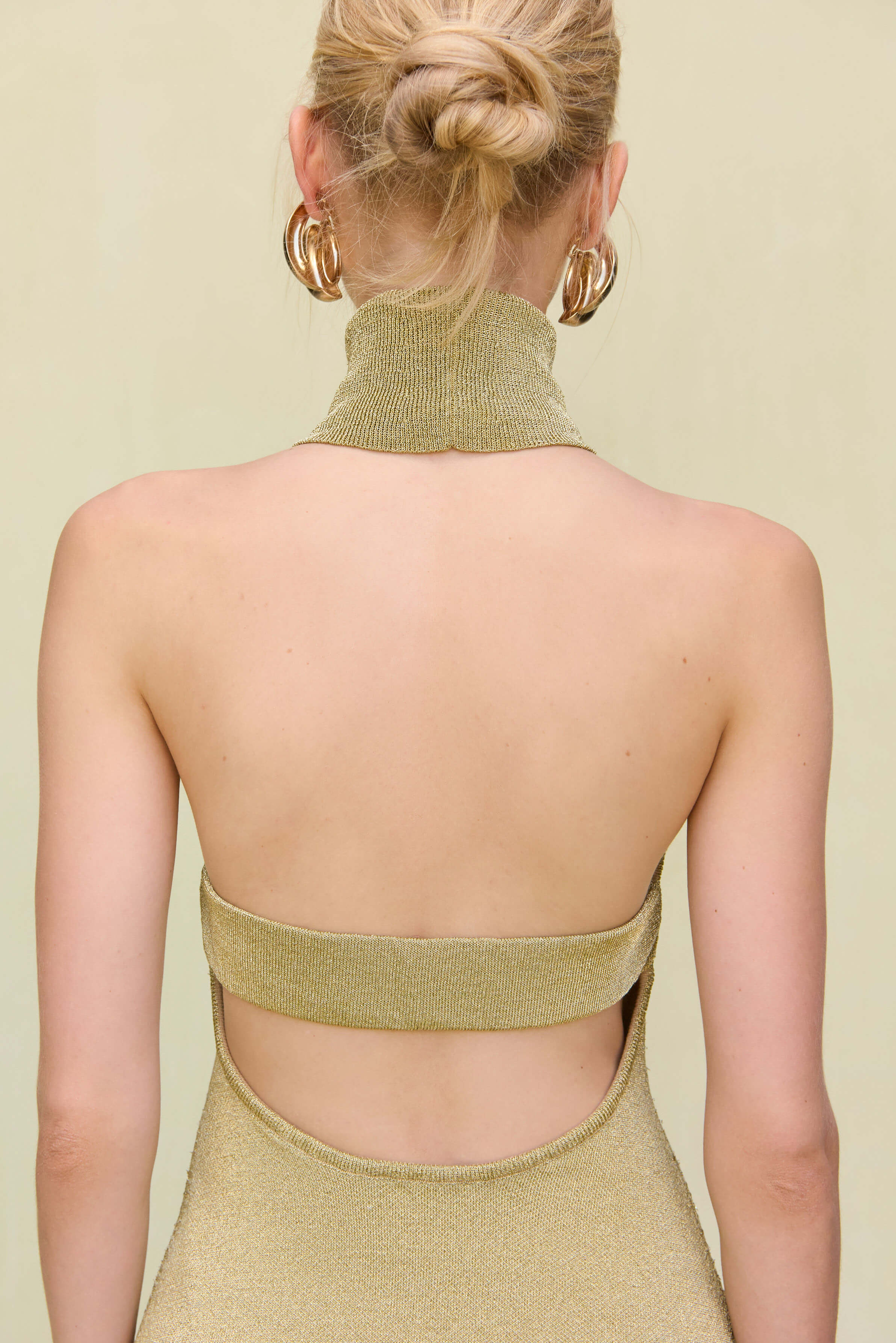 KAYLILAH KNIT DRESS - GOLD