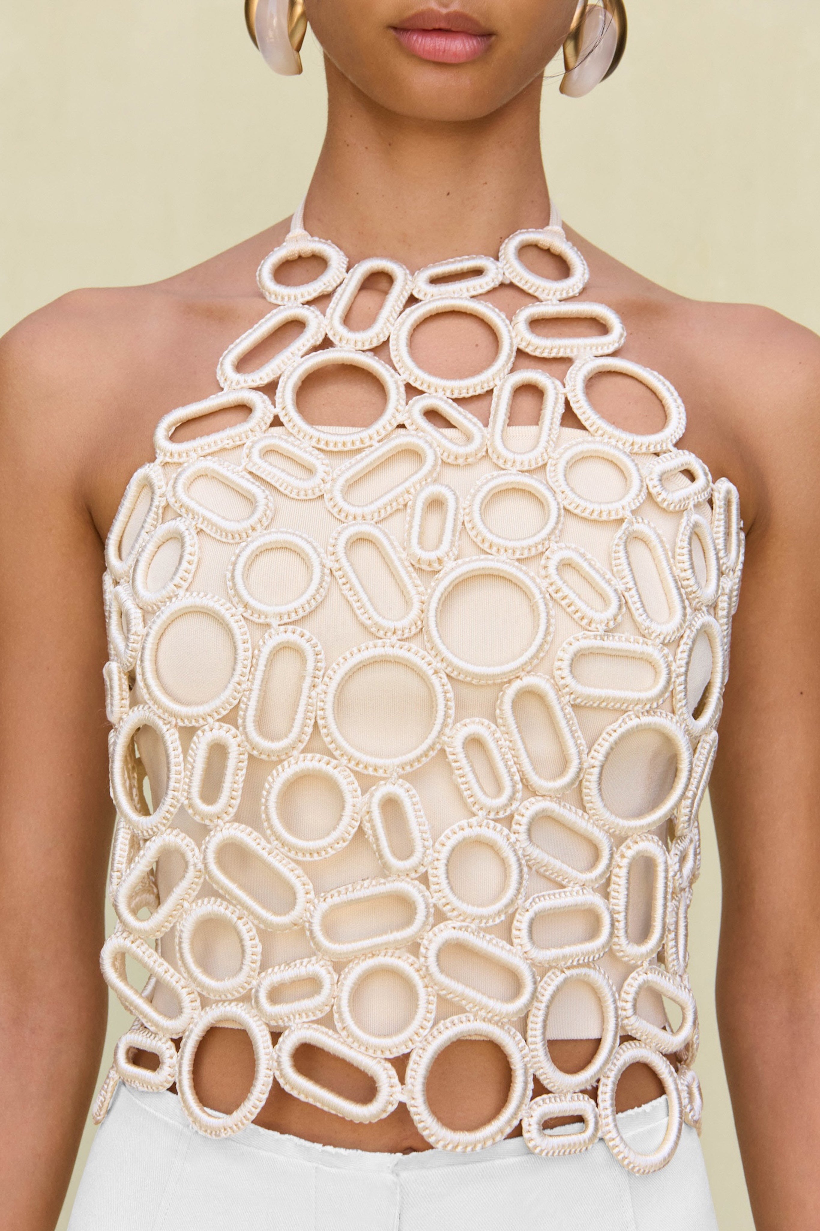 AMIR KNIT TOP - OFF WHITE