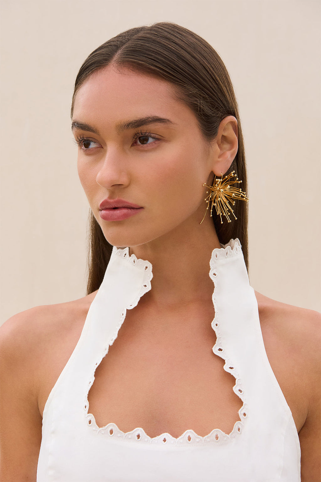 DAMITA EARRING - SHINY BRASS