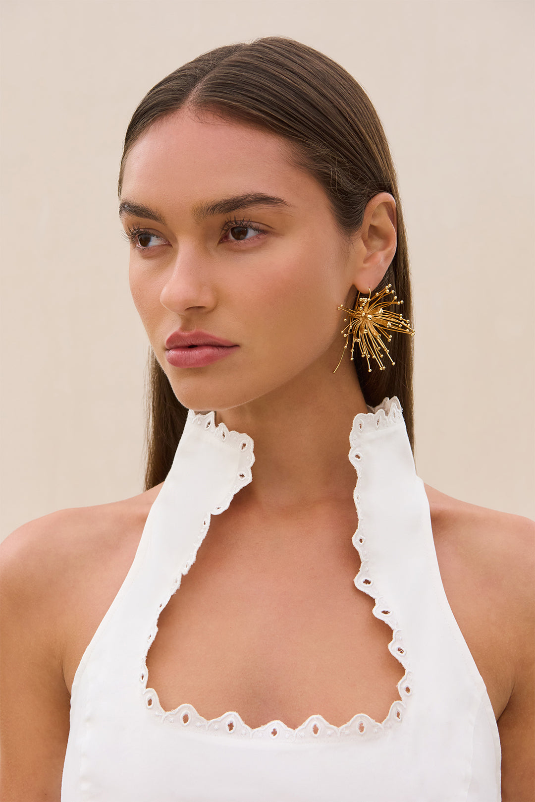 DAMITA EARRING - SHINY BRASS