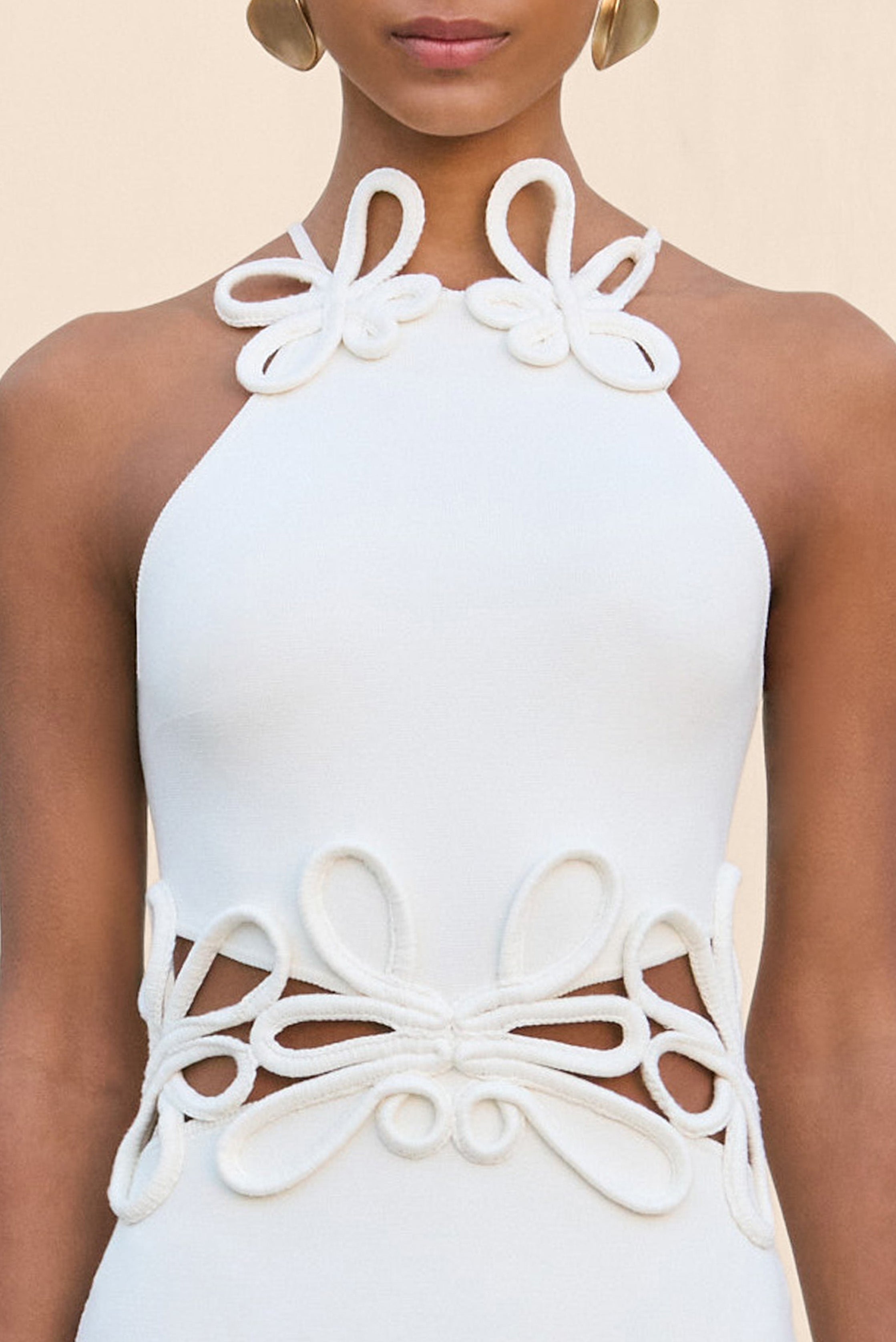 JENA KNIT DRESS - OFF WHITE