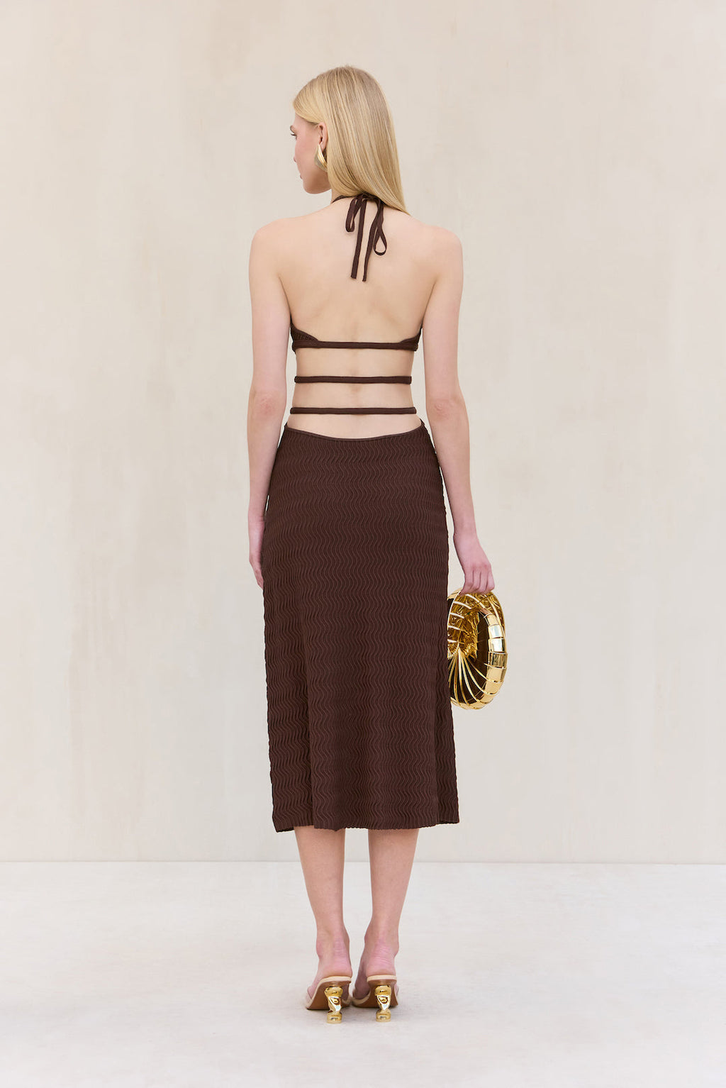 EVALEIGH KNIT DRESS - JAVA