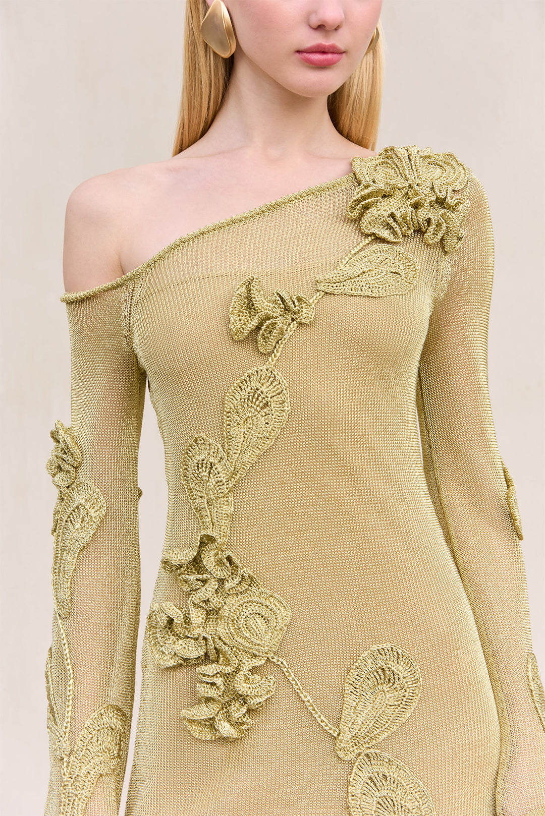 BOWIE KNIT DRESS - GOLD