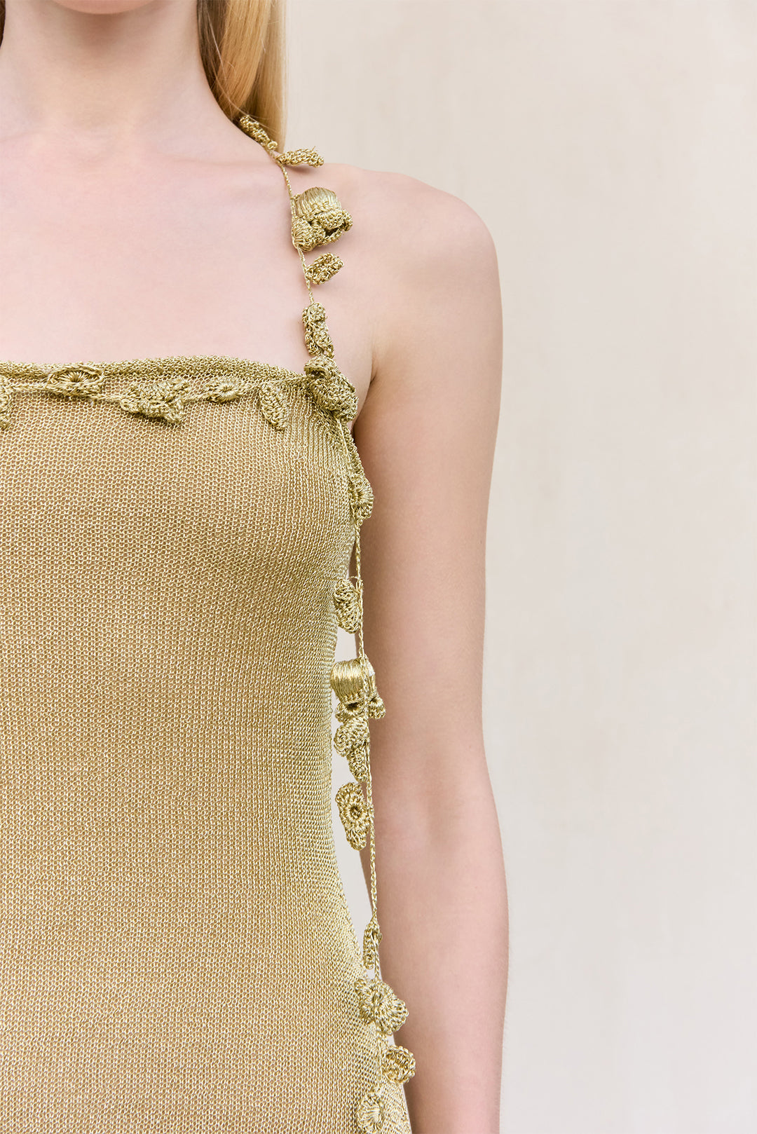 ALONZA KNIT DRESS - GOLD