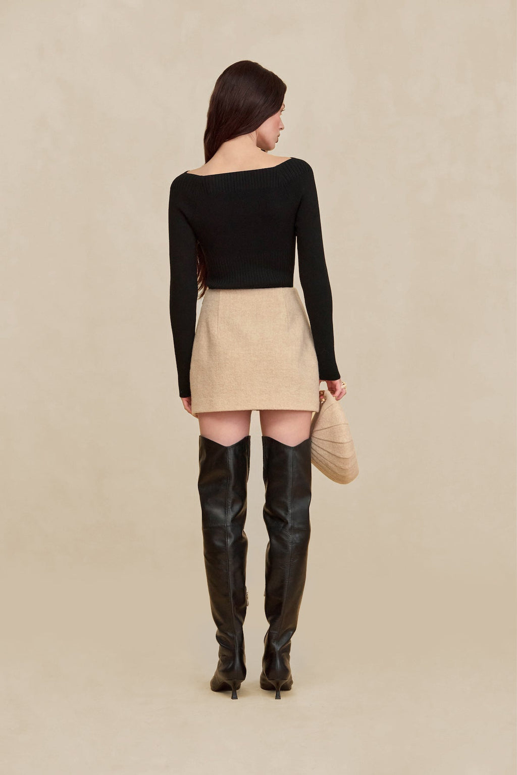 LOTTIE BODYSUIT SWEATER - BLACK