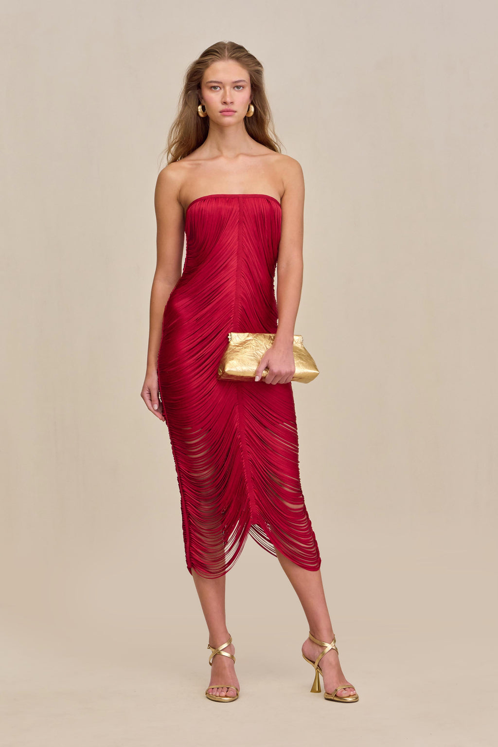 LARISSA DRESS - MERLOT