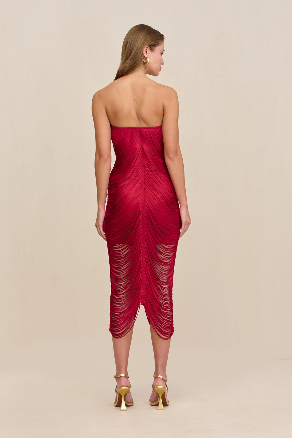 LARISSA DRESS - MERLOT