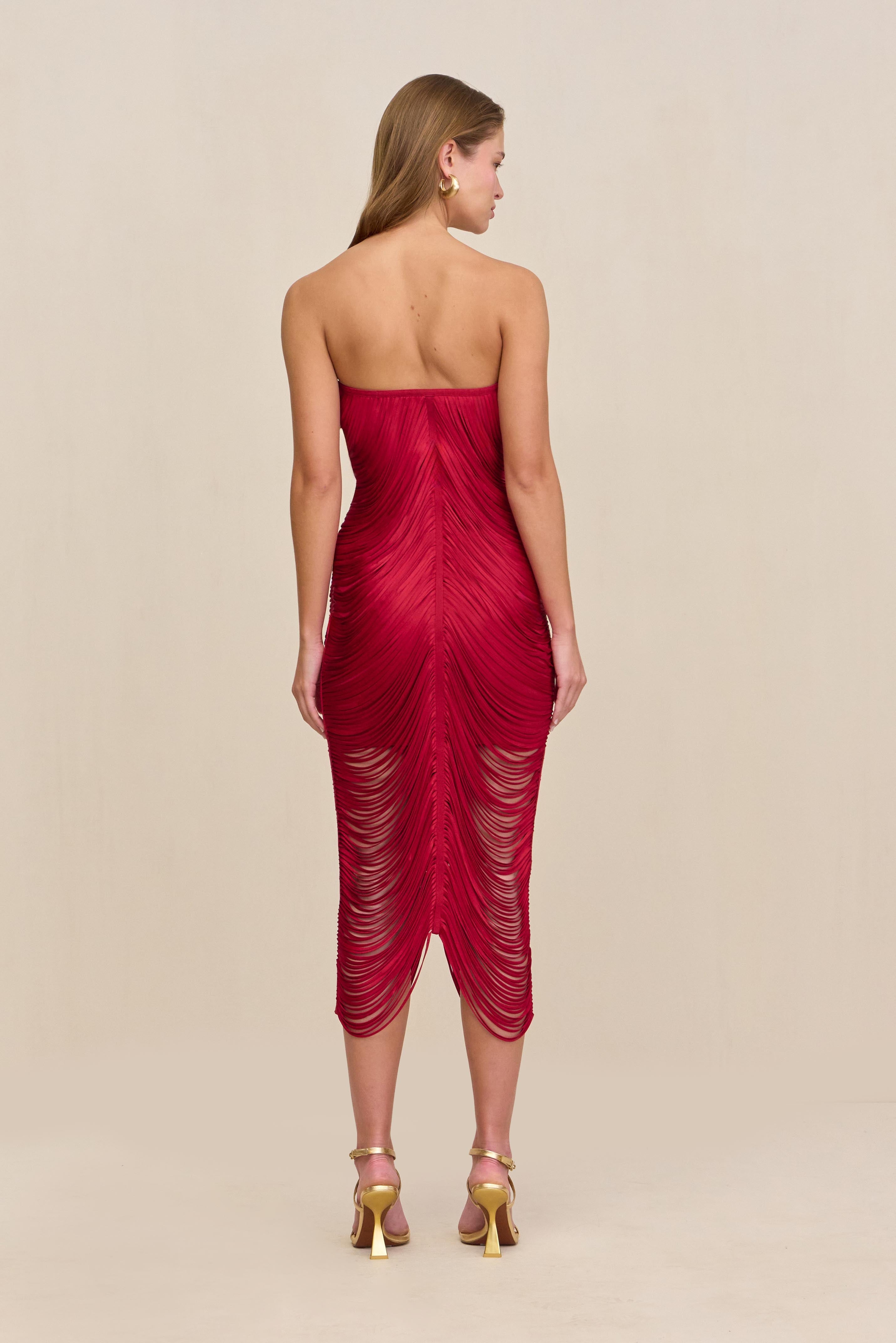 LARISSA DRESS - MERLOT