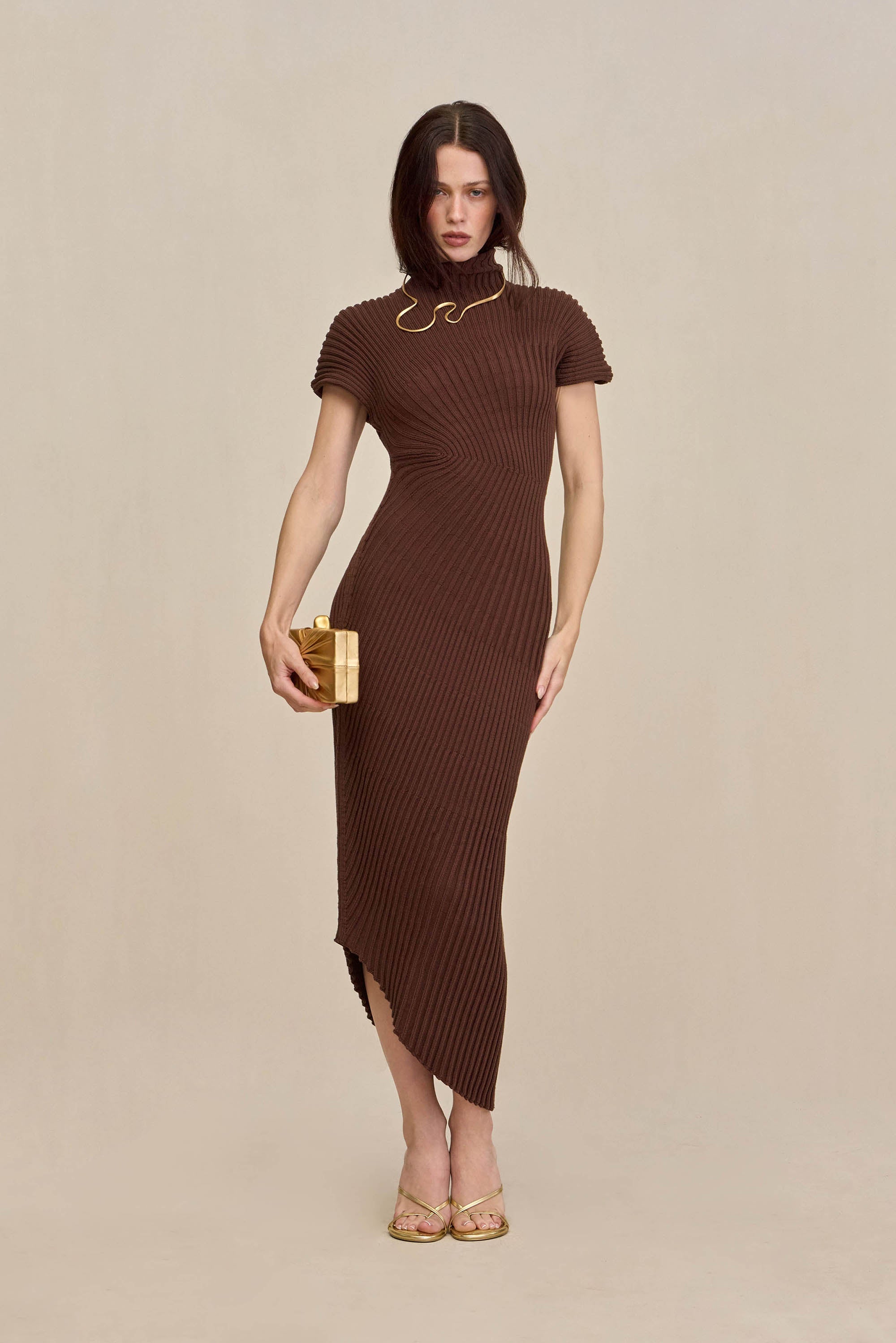 CHRYSTA KNIT DRESS - JAVA