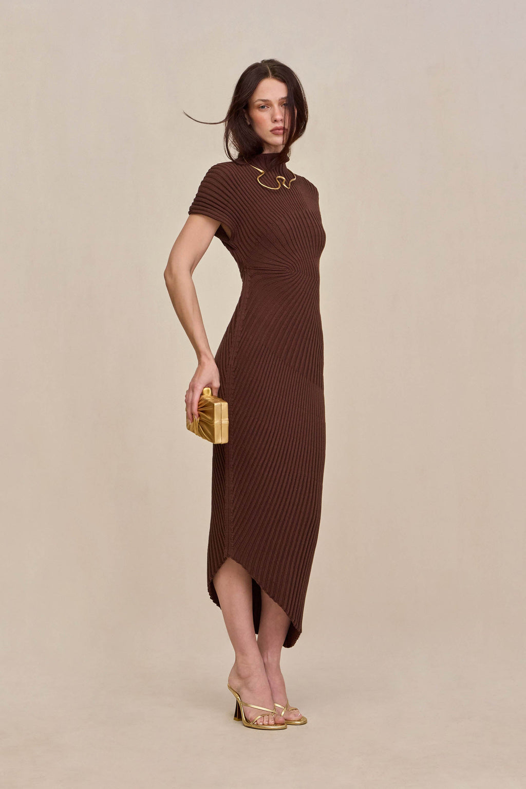 CHRYSTA KNIT DRESS - JAVA