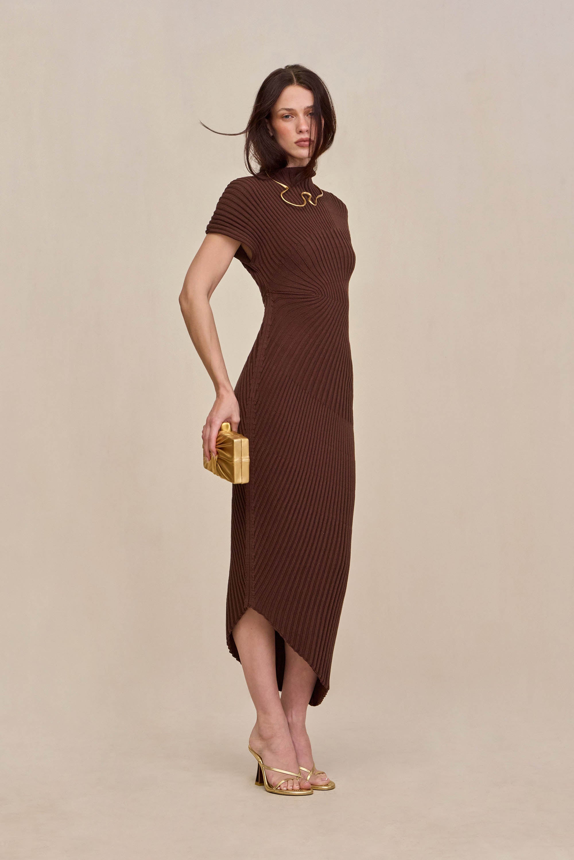 CHRYSTA KNIT DRESS - JAVA