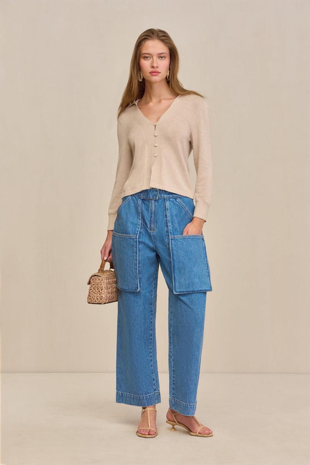 MACE KNIT CARDIGAN - BEACH