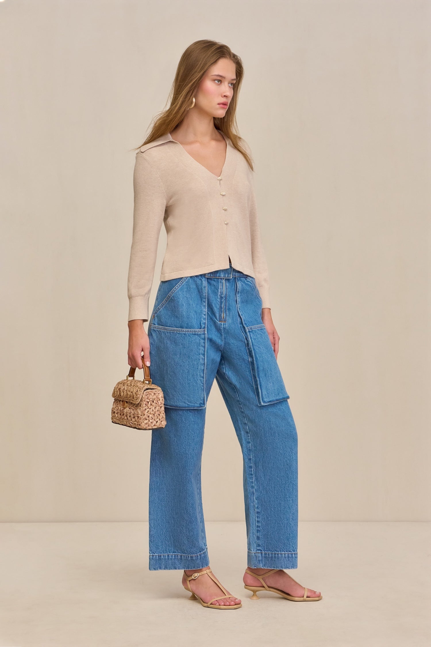 MACE KNIT CARDIGAN - BEACH