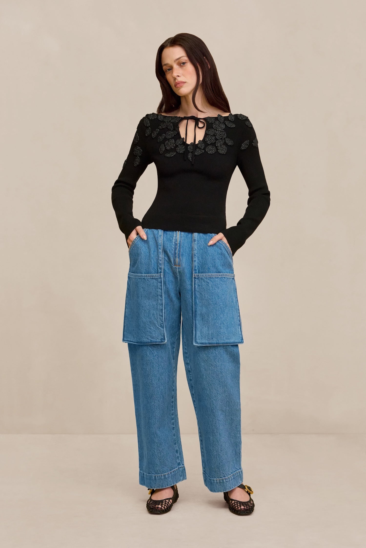 LIVIE KNIT TOP - BLACK