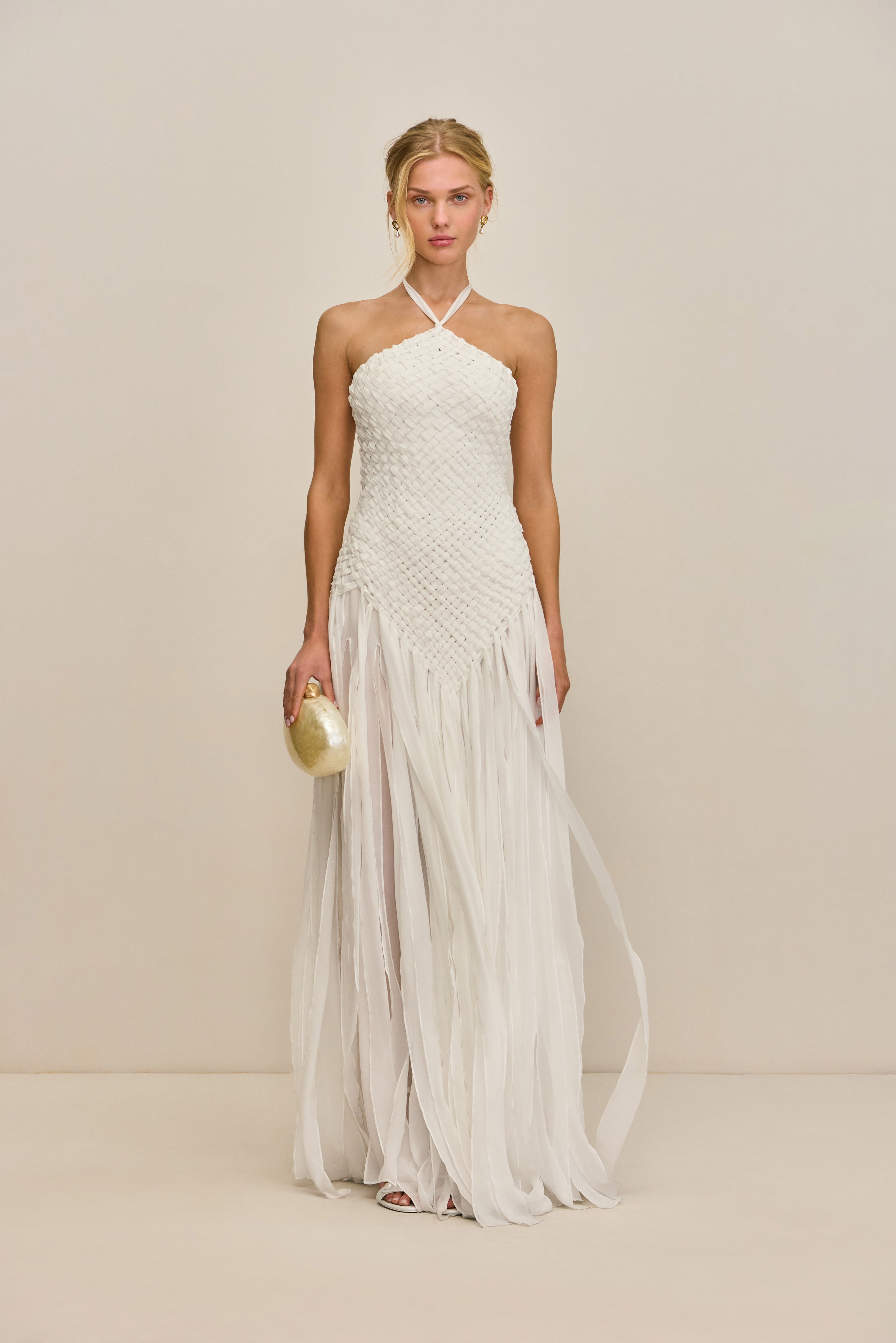 AMBROSINE DRESS - OFF WHITE