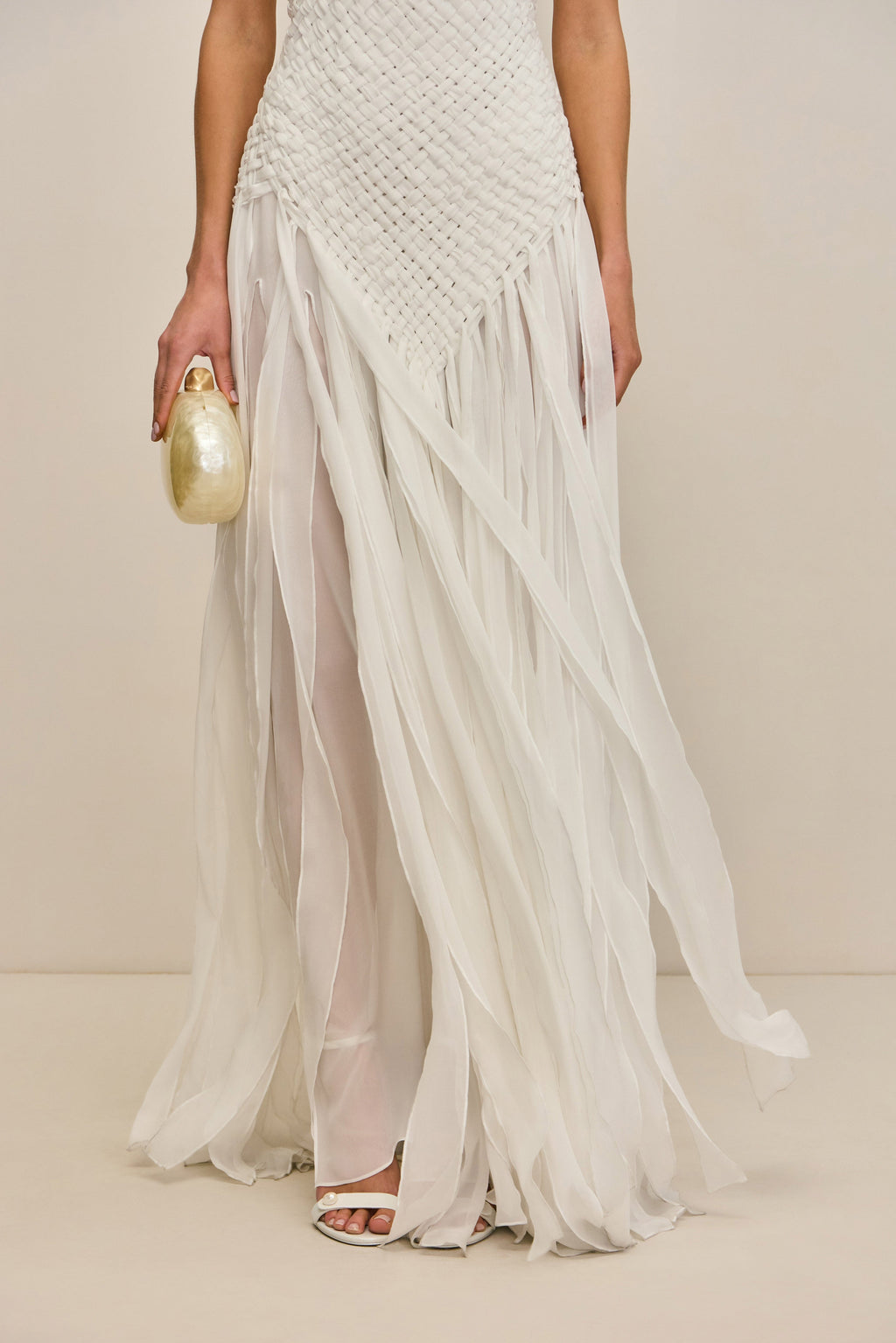 AMBROSINE DRESS - OFF WHITE