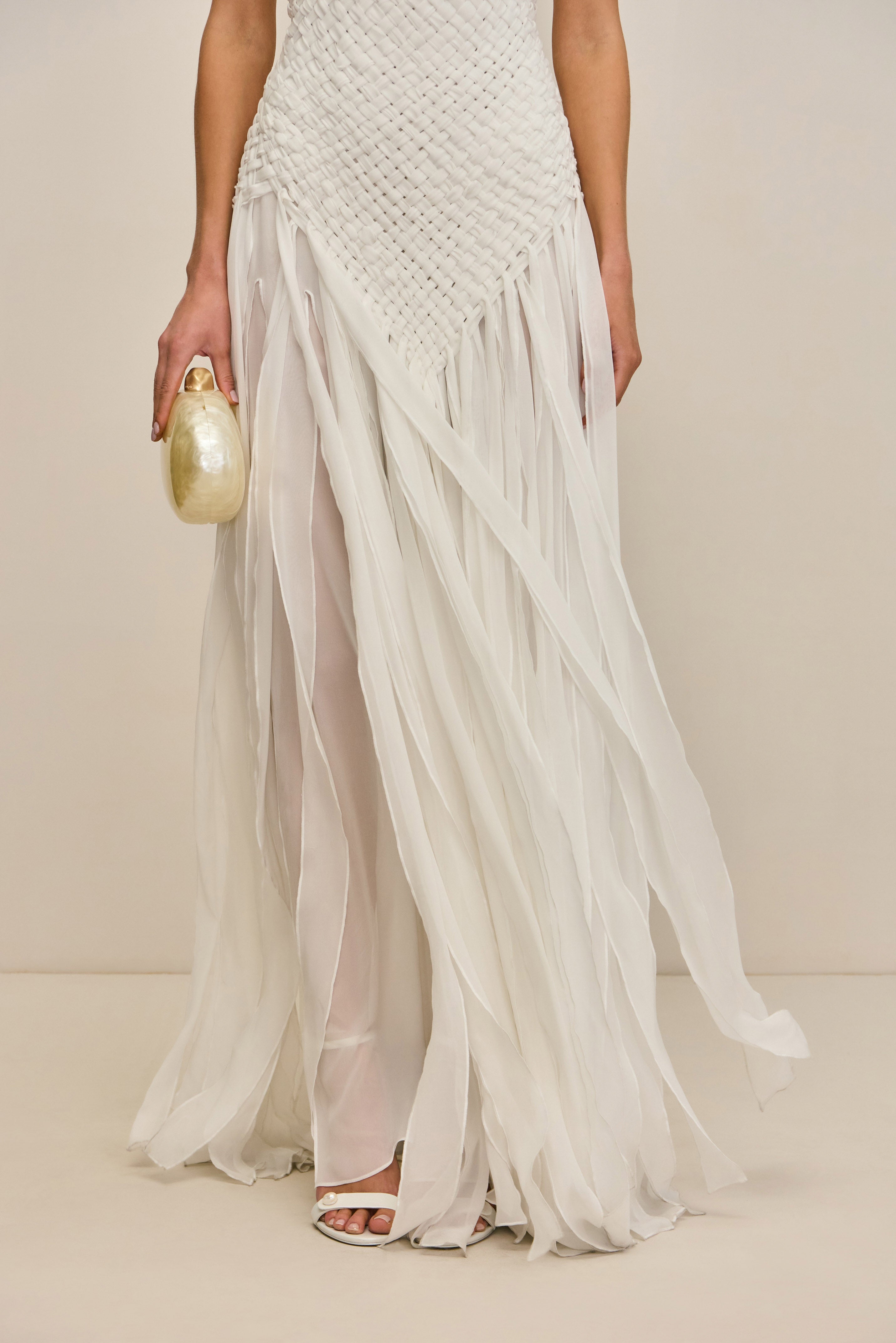 AMBROSINE DRESS - OFF WHITE