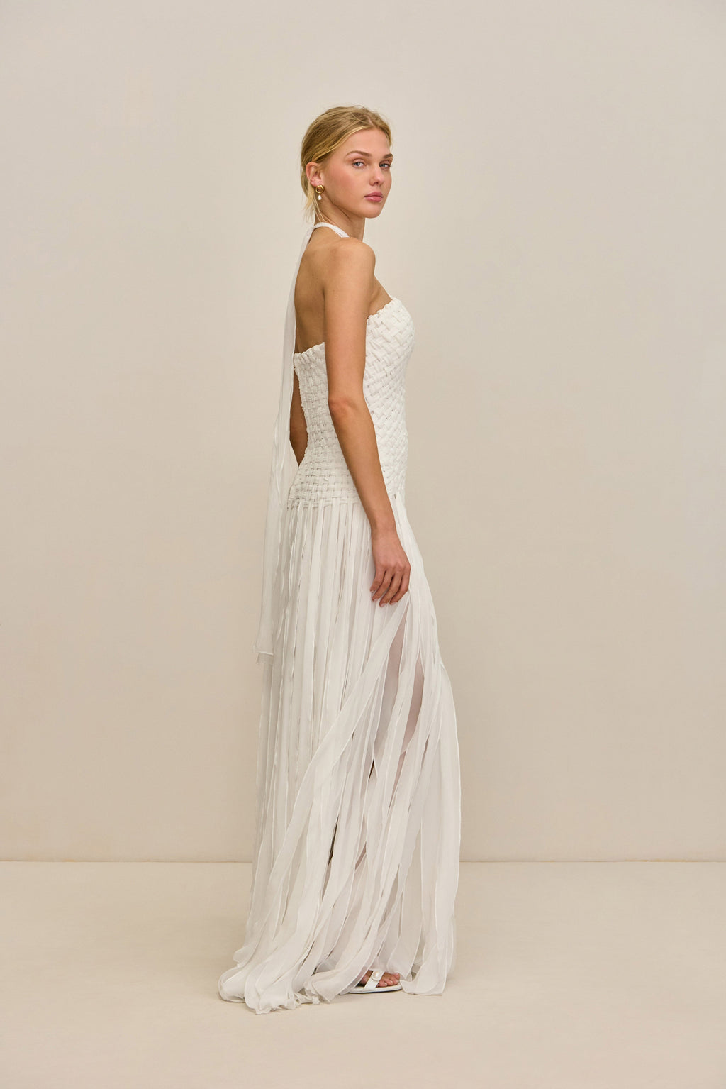 AMBROSINE DRESS - OFF WHITE