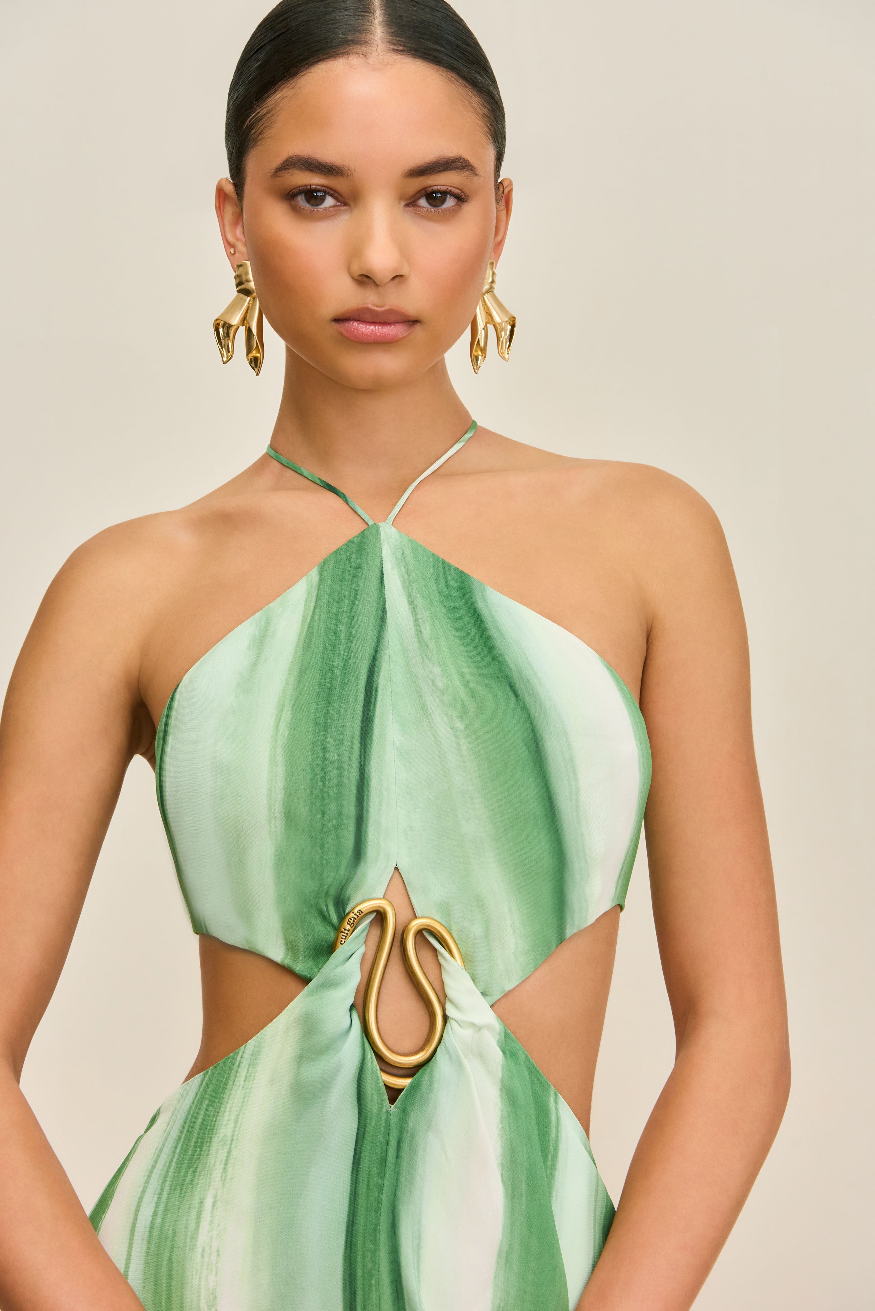 ESMERALDA DRESS - CALLA LILY PAINTED STRIPE