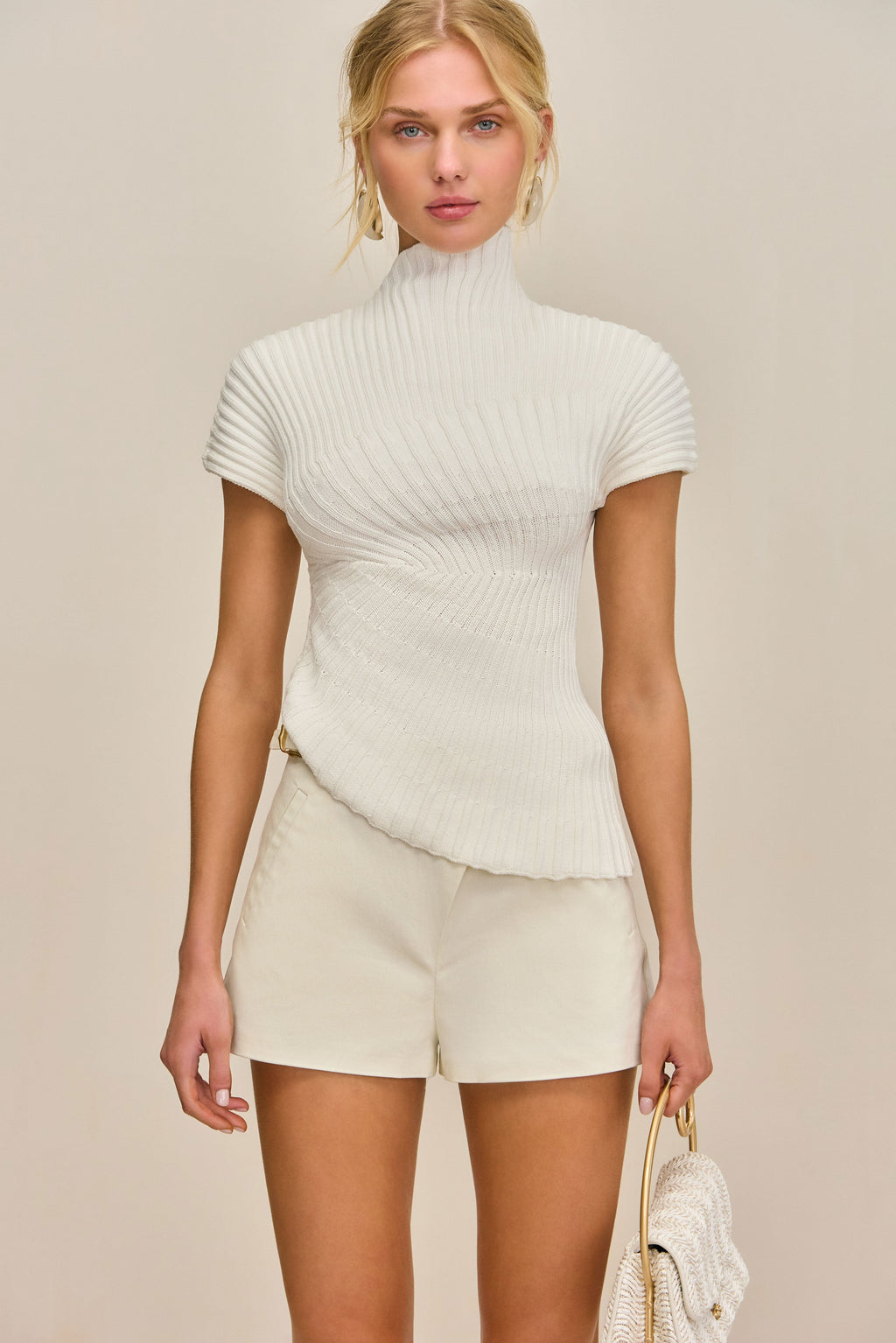 ANNEMIE KNIT TOP - OFF WHITE