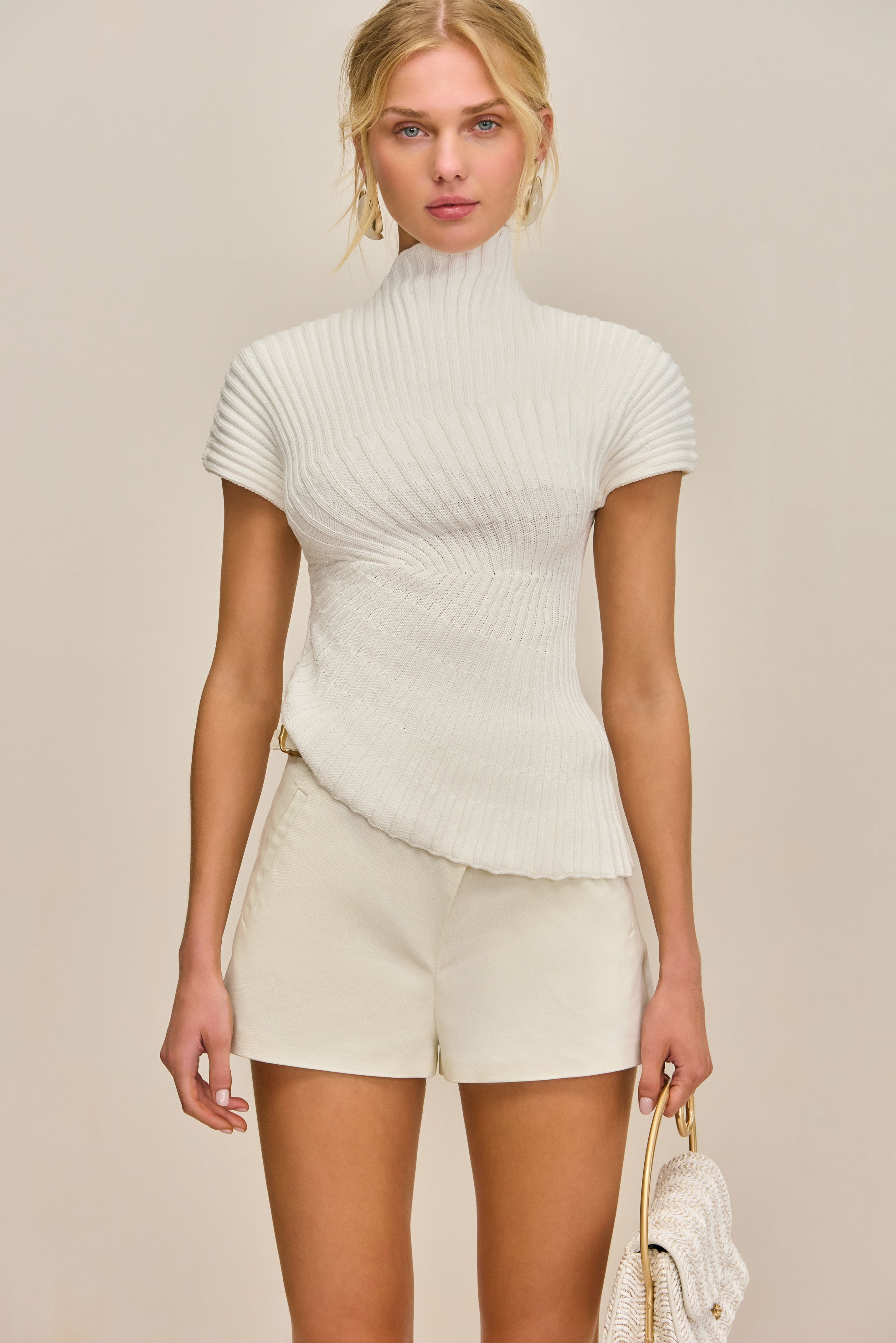 ANNEMIE KNIT TOP - OFF WHITE