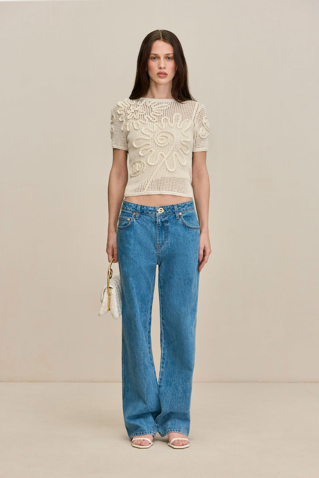 ILEANA KNIT TOP - OFF WHITE