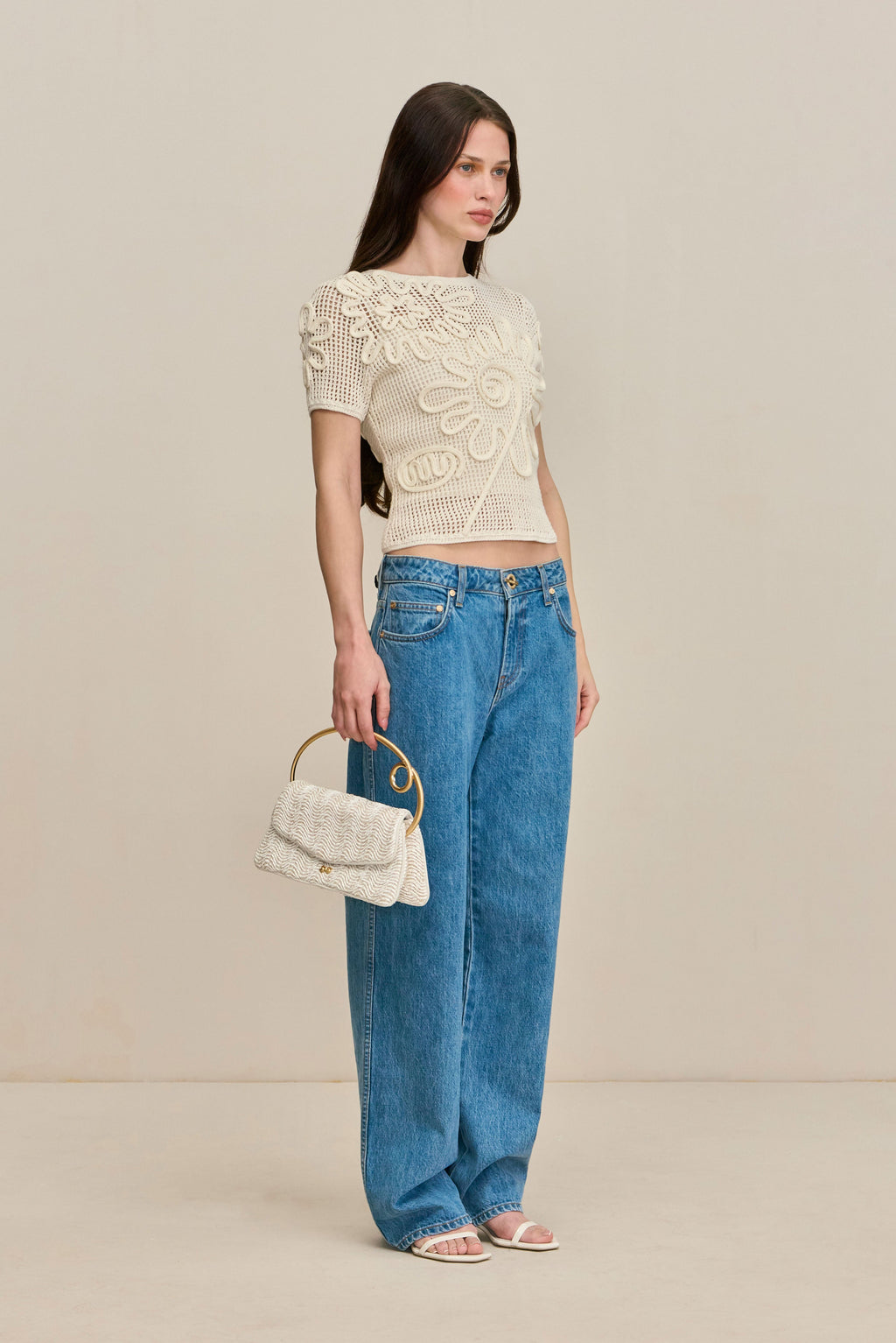 ILEANA KNIT TOP - OFF WHITE