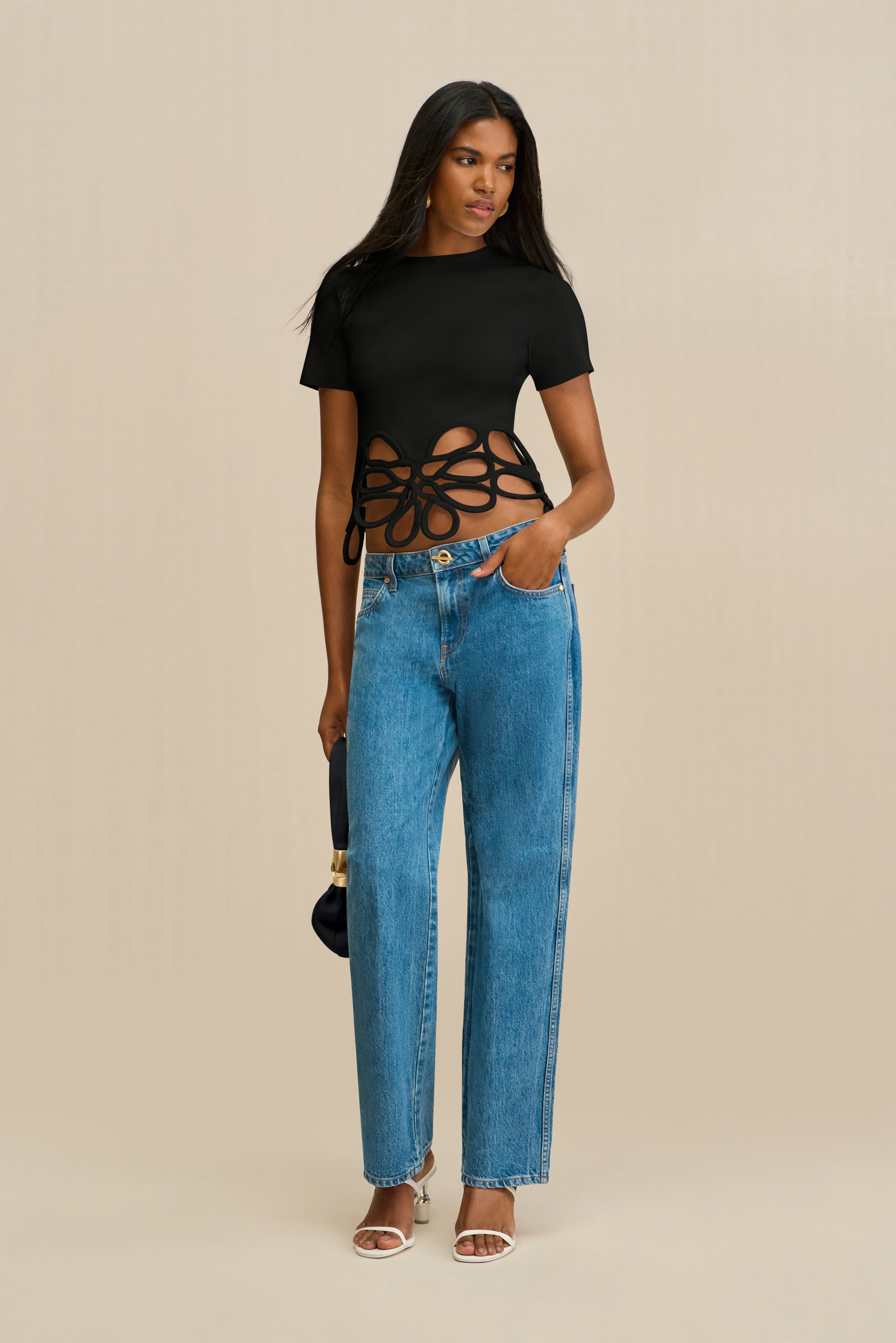 ERES KNIT TOP - BLACK