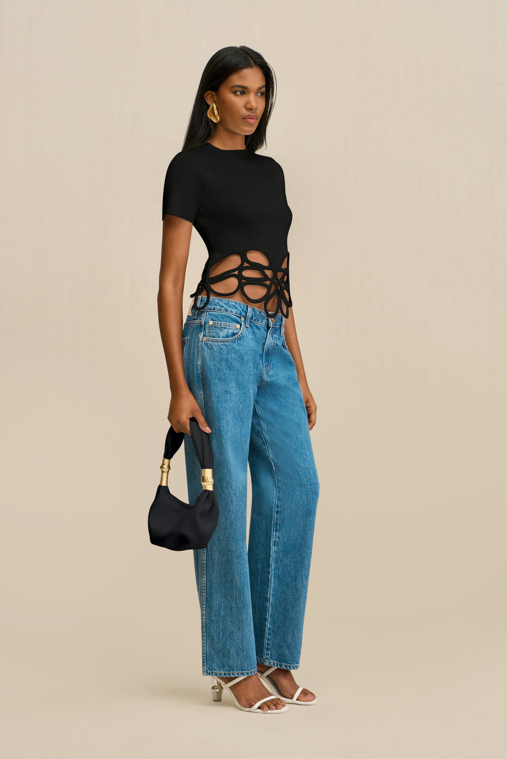 ERES KNIT TOP - BLACK