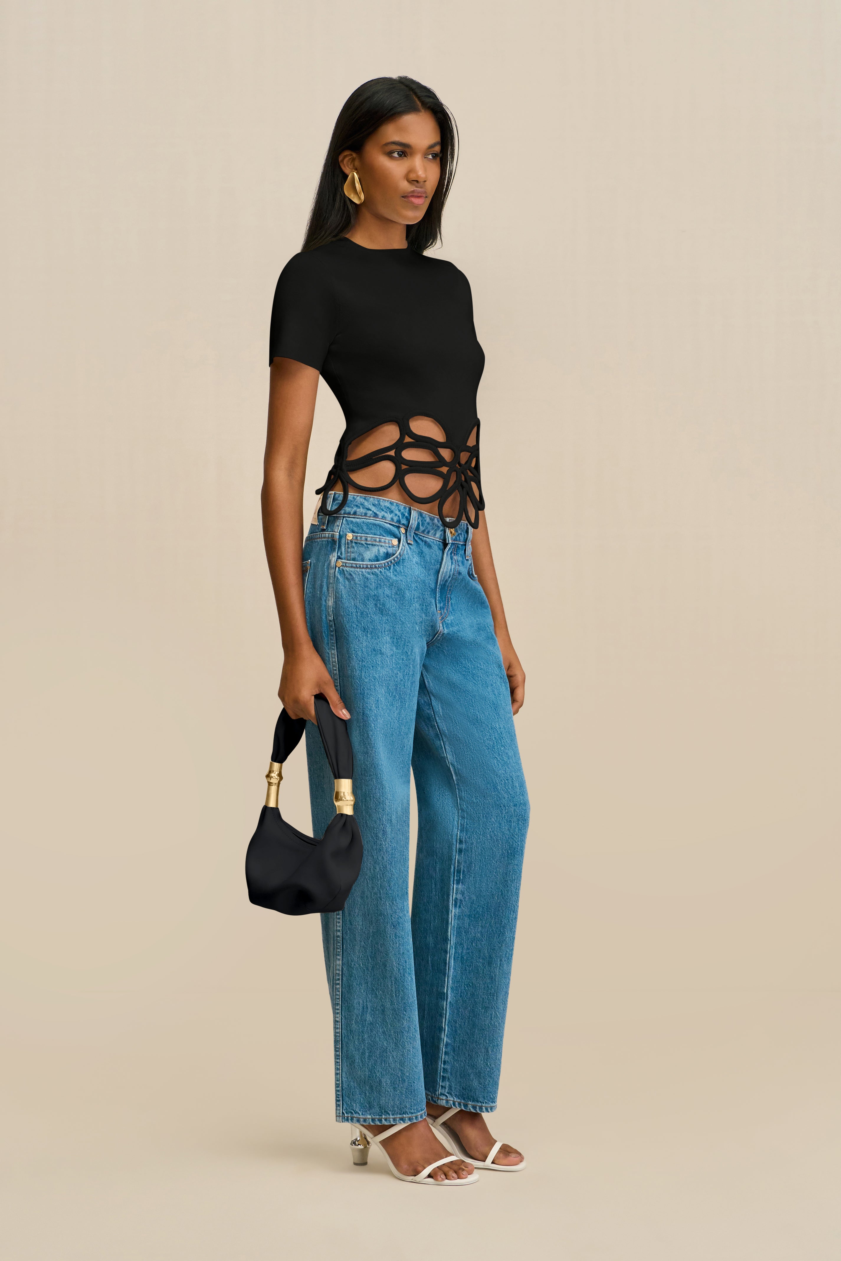 ERES KNIT TOP - BLACK