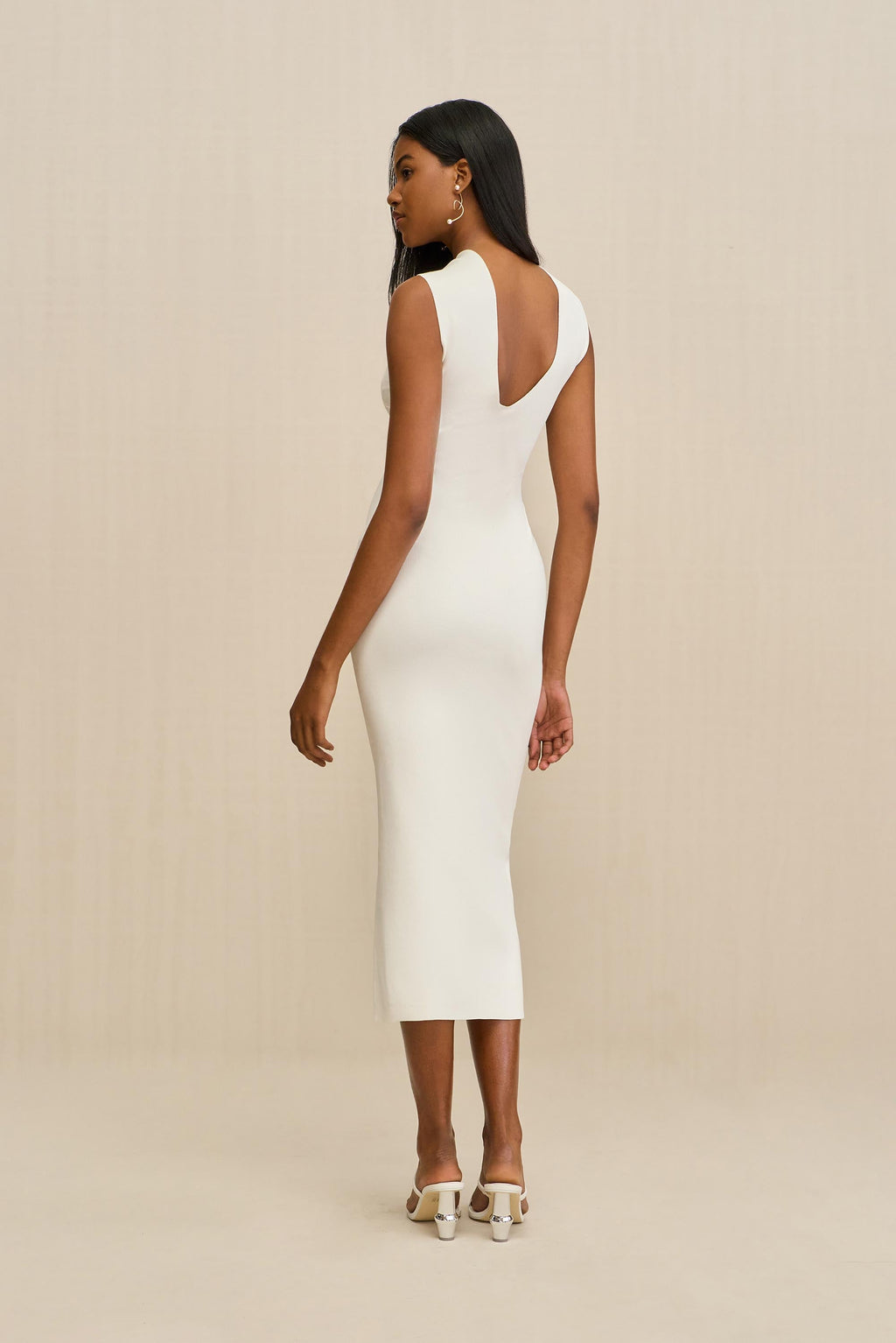 DAWNETTE KNIT DRESS - OFF WHITE
