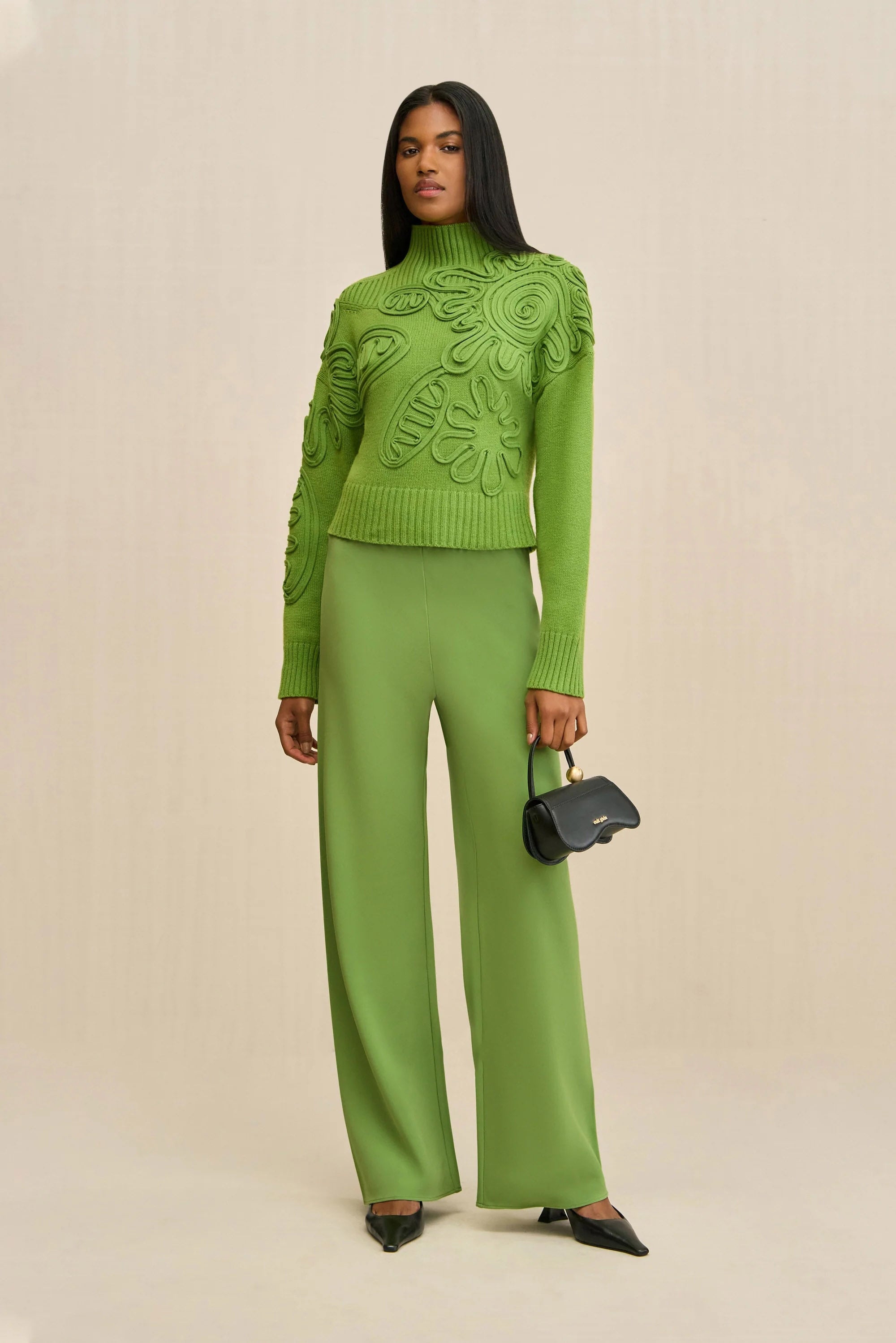 DEVA KNIT SWEATER - PISTACHIO