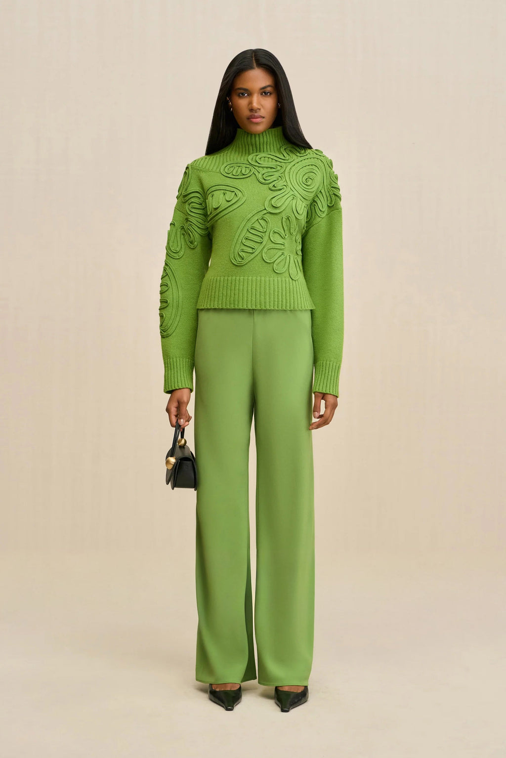 DEVA KNIT SWEATER - PISTACHIO