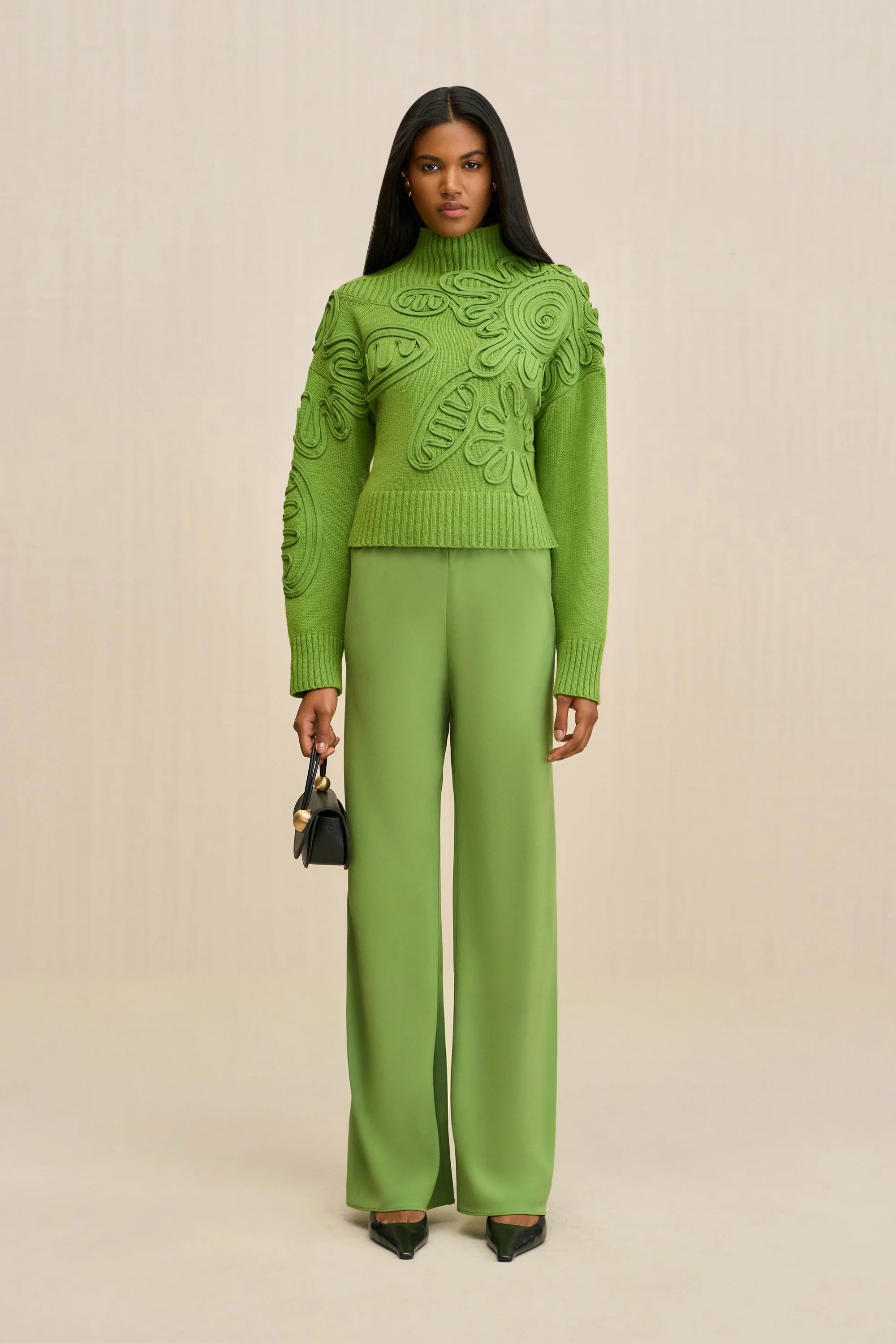 DEVA KNIT SWEATER - PISTACHIO