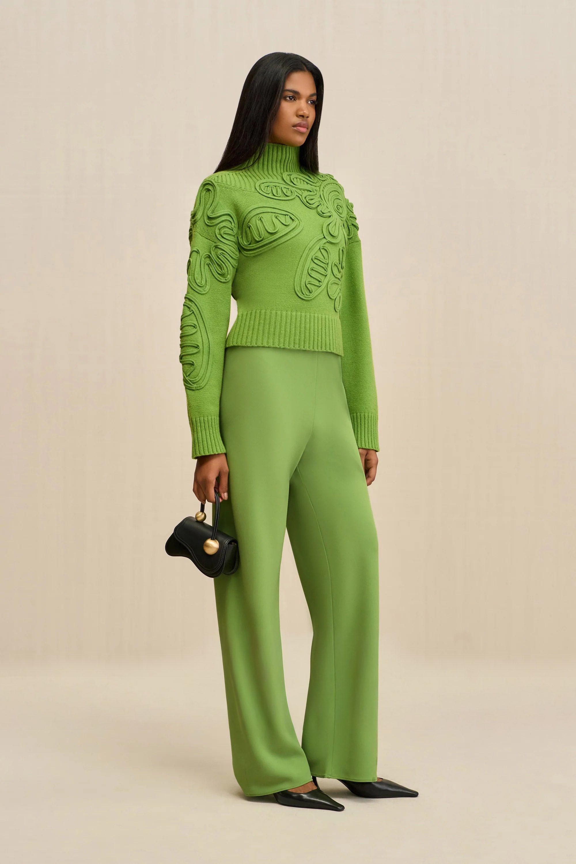 DEVA KNIT SWEATER - PISTACHIO
