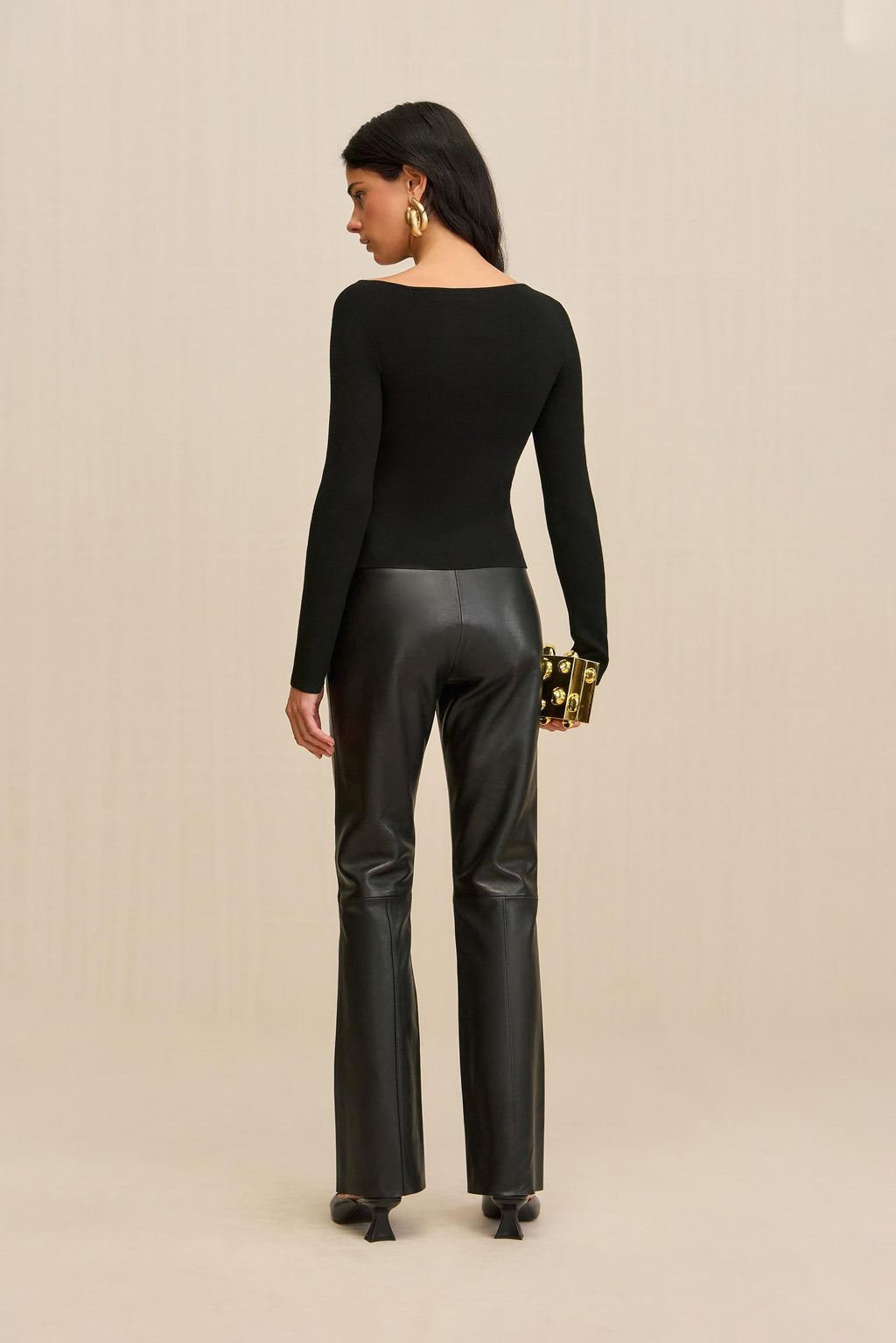 IRIS KNIT TOP - BLACK