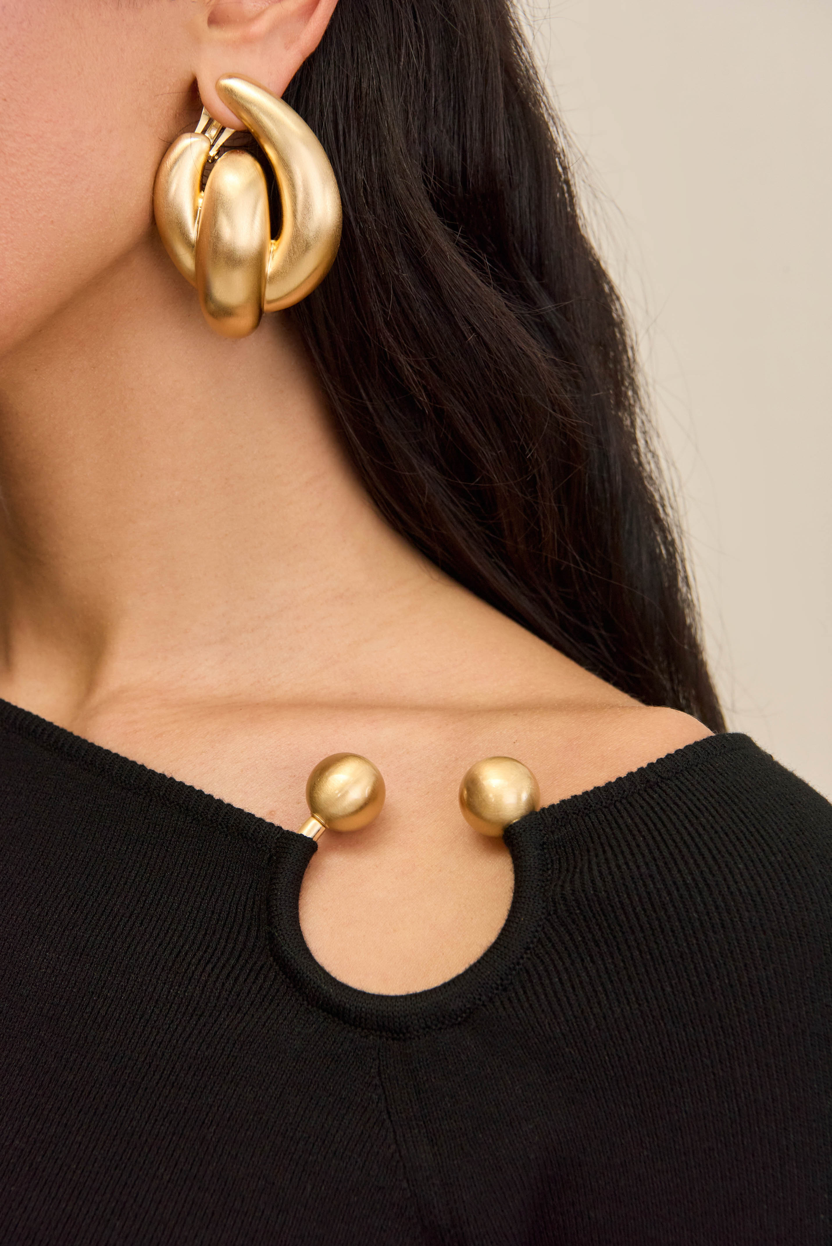 IRIS KNIT TOP - BLACK