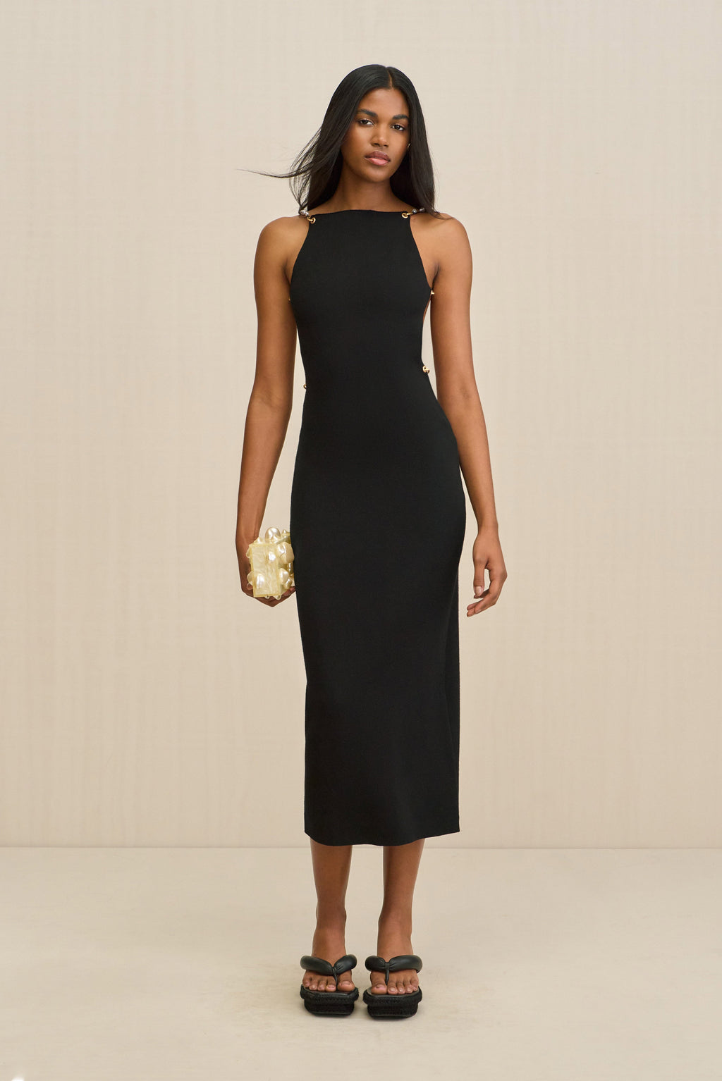 CASSI KNIT DRESS - BLACK