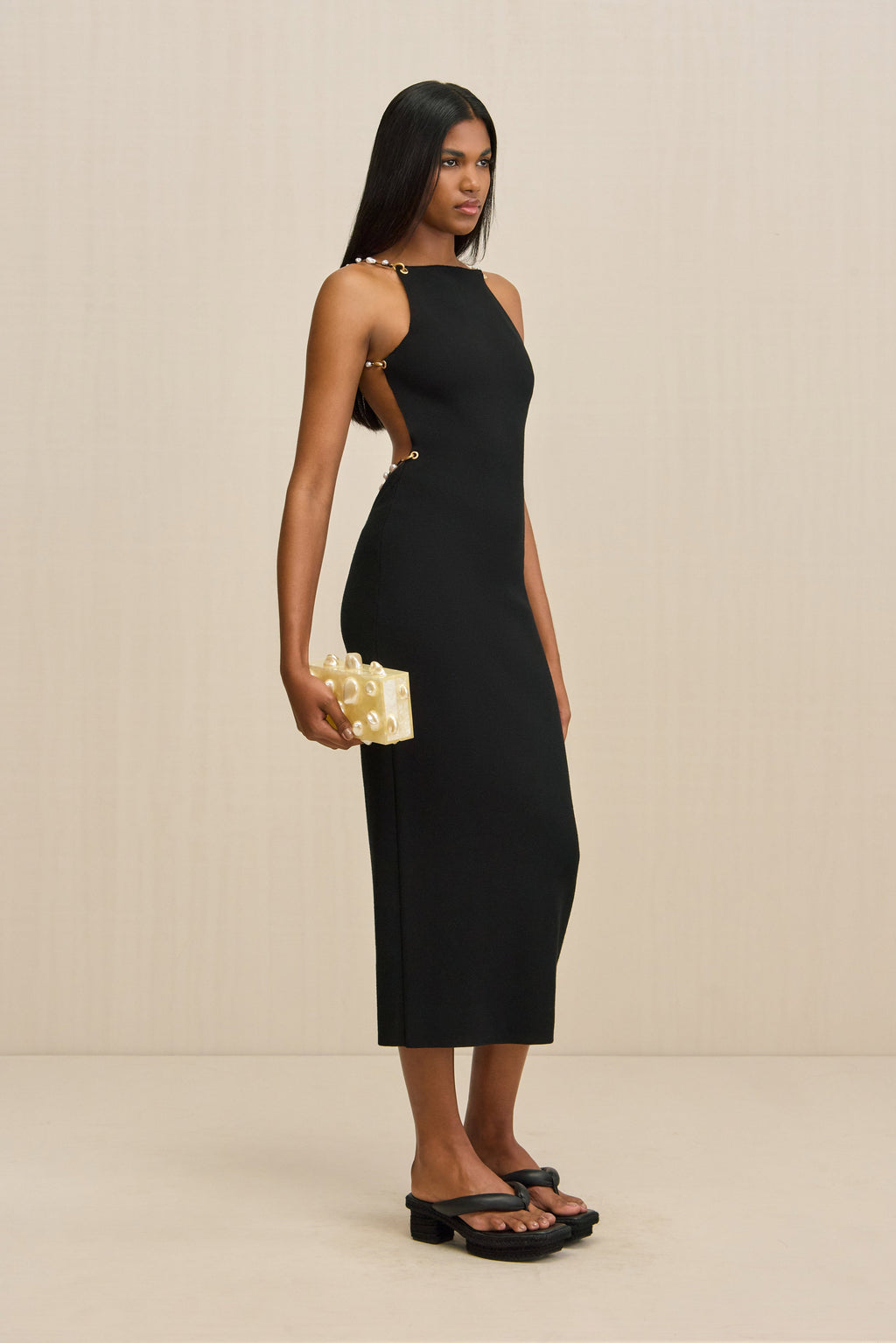 CASSI KNIT DRESS - BLACK