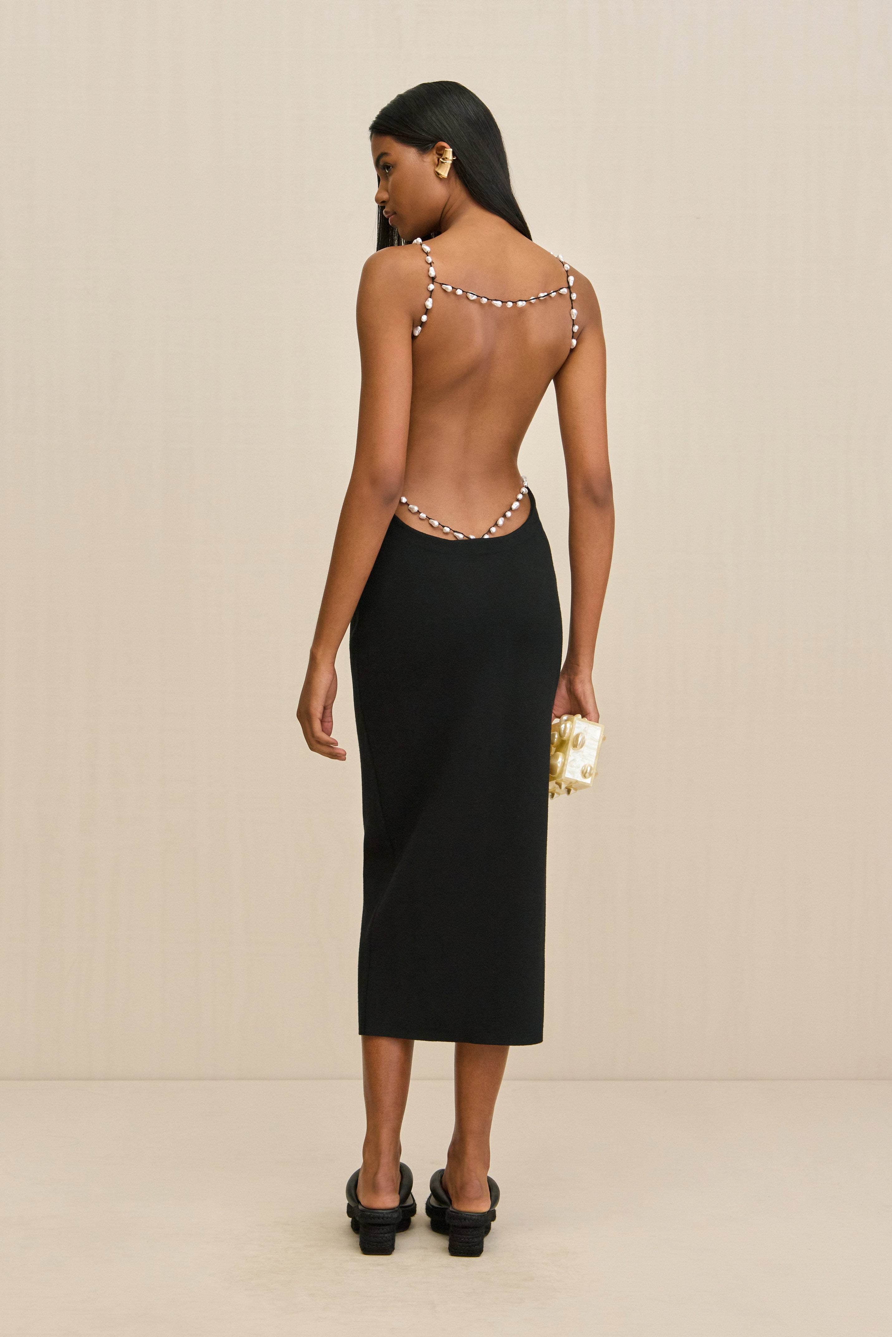 CASSI KNIT DRESS - BLACK